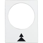 SCHNEIDER ELECTRIC - Etichetta - 30×40mm - bianco - destra, lento-veloce ZB2BY4909