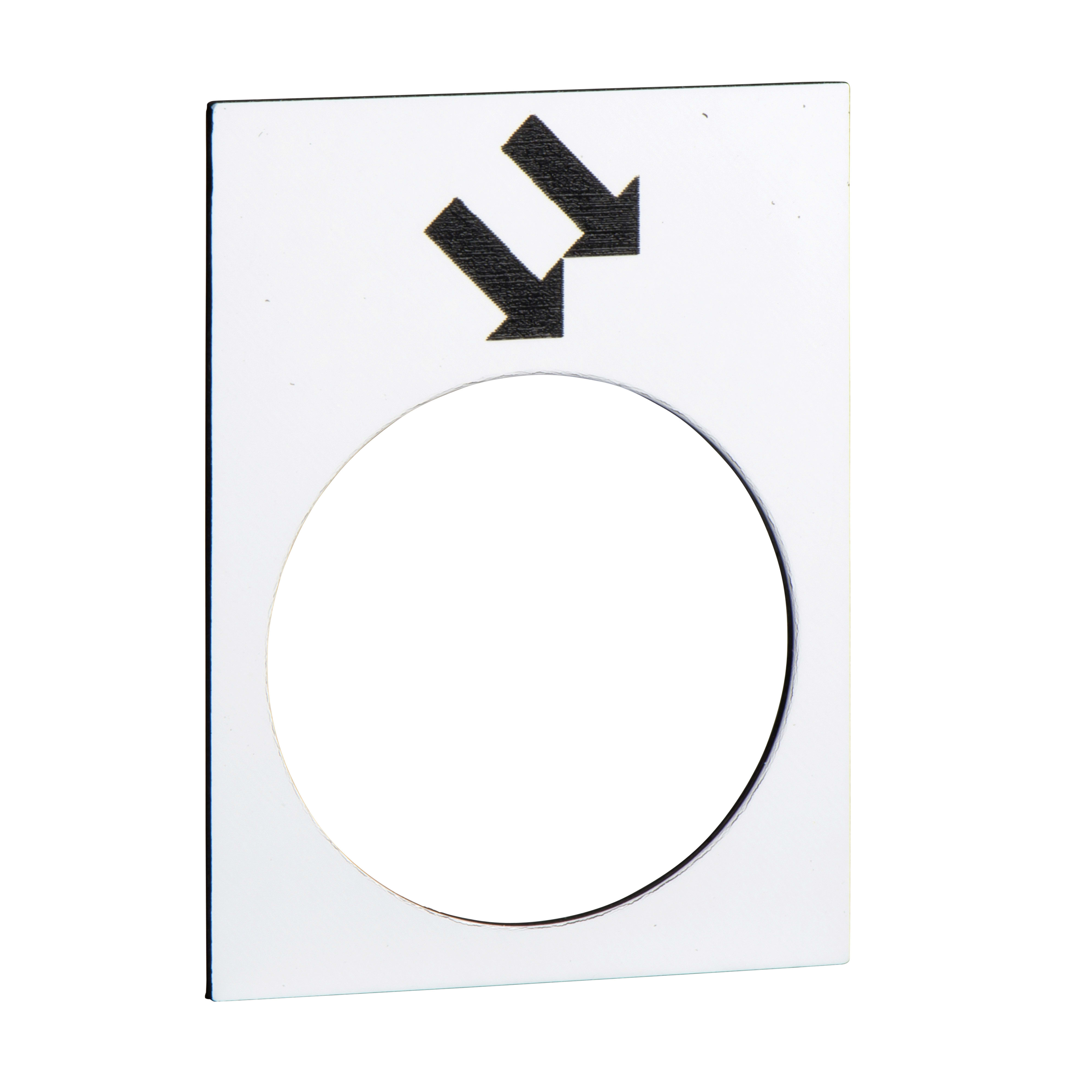 SCHNEIDER ELECTRIC - Etichetta - 30×40mm - bianco - avanti, veloce ZB2BY4914