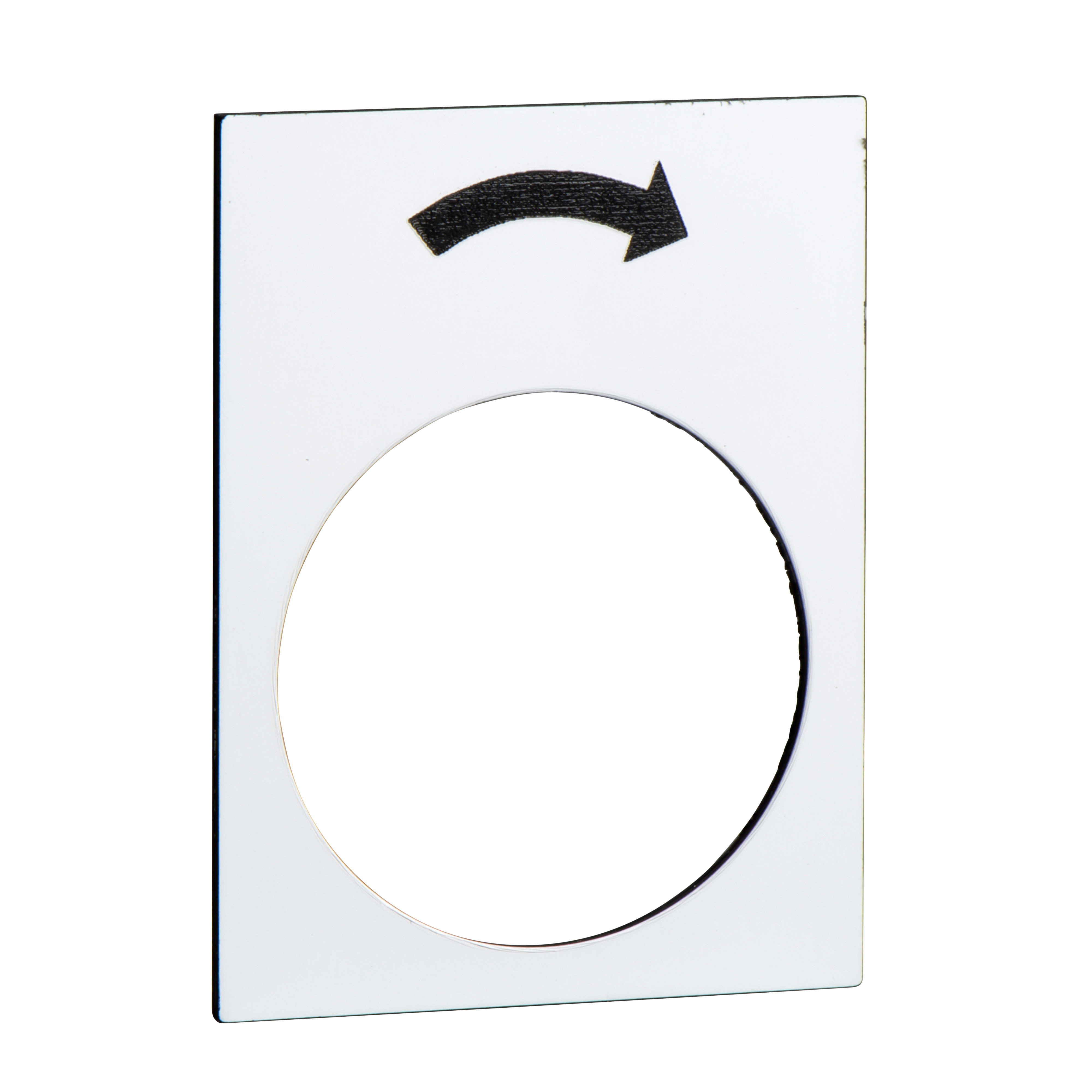 SCHNEIDER ELECTRIC - Etichetta - 30×40mm - bianco - rotazione destra, lento ZB2BY4919
