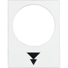 SCHNEIDER ELECTRIC - Etichetta - 30×40mm - bianco - sollevamento, lento-veloce ZB2BY4953