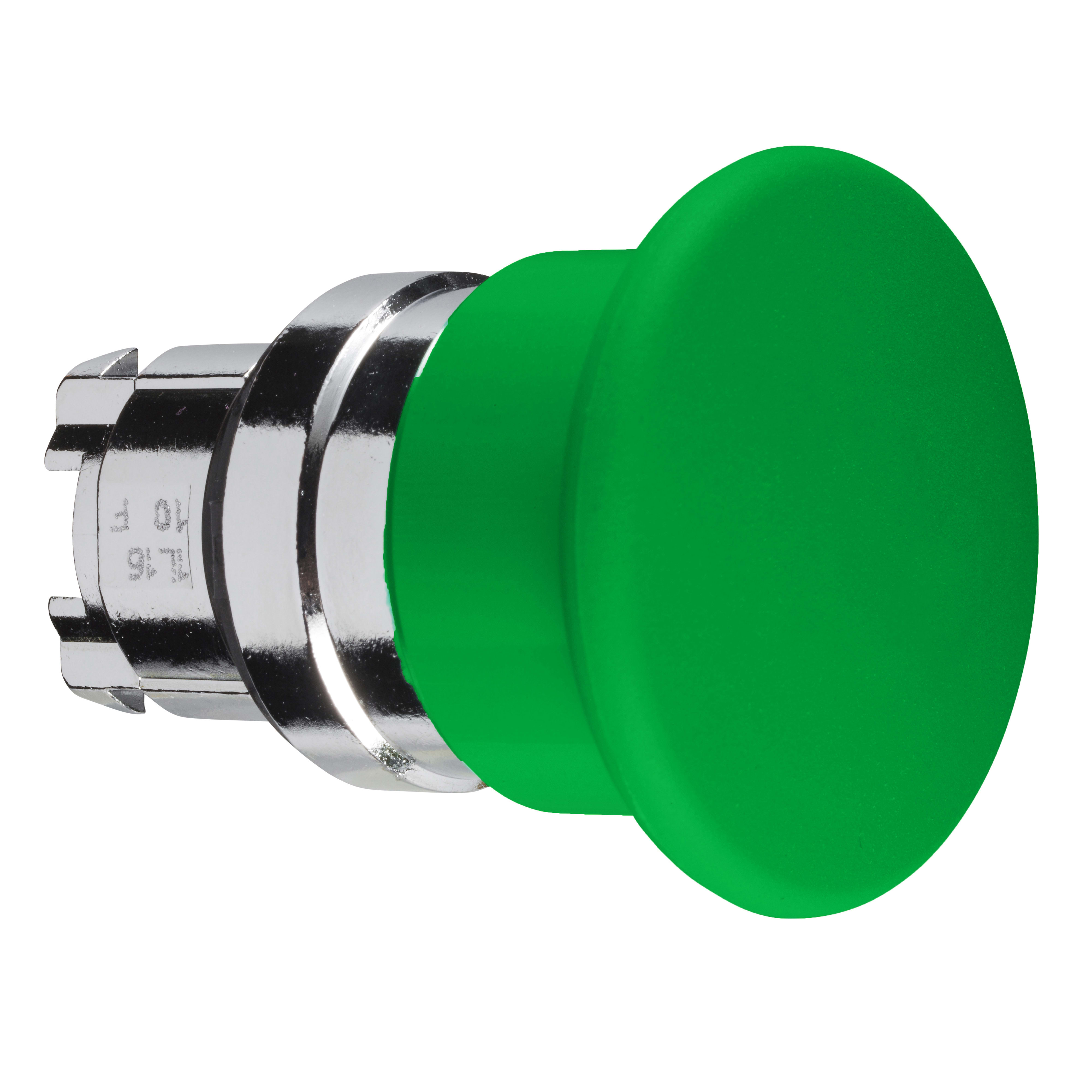 SCHNEIDER ELECTRIC - Testa pulsante Ø22 - ad impulso - fungo Ø40mm - verde