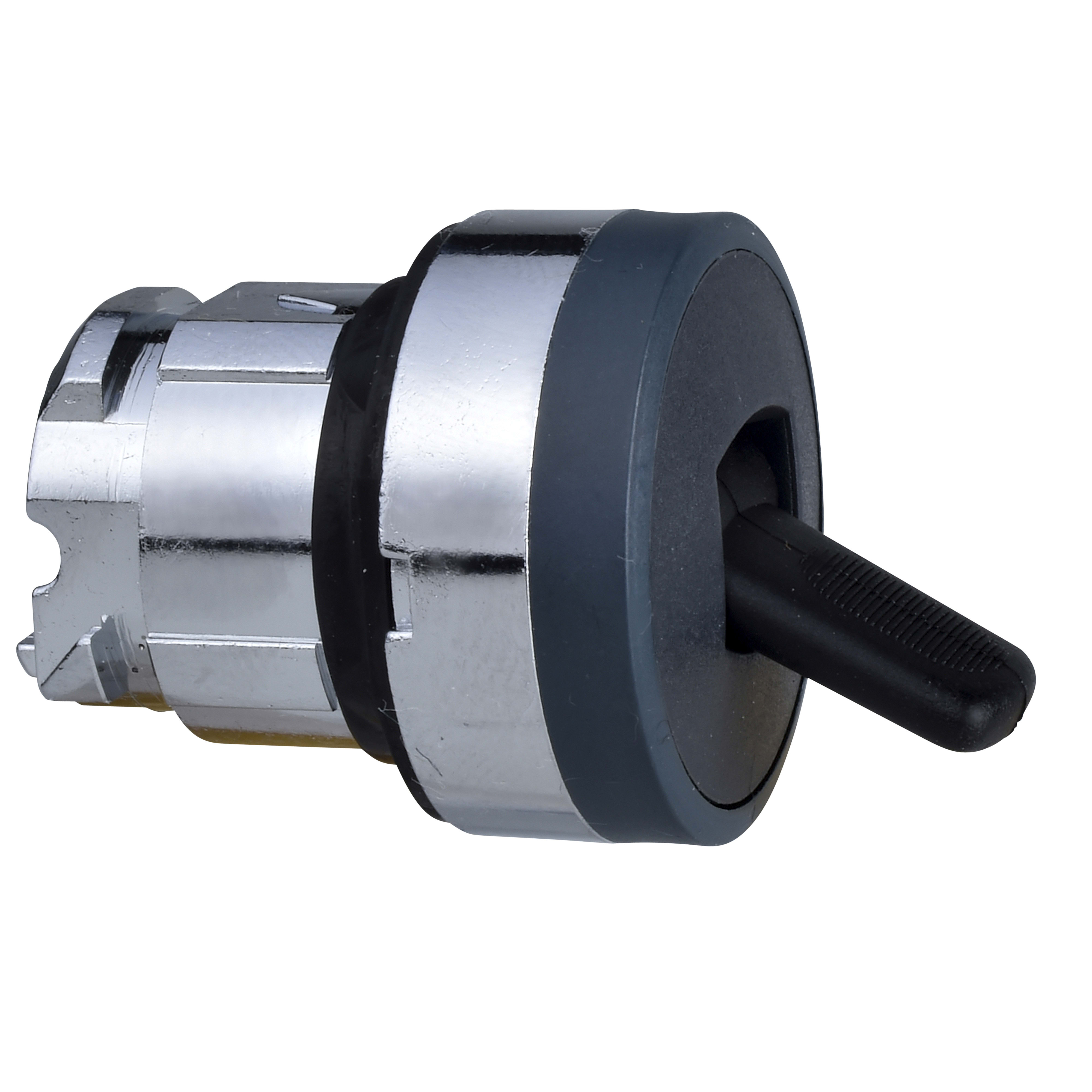 SCHNEIDER ELECTRIC - Testa interruttore a levetta, Harmony XB4, metallo, nero, 22mm, 2 posizioni con ritorno