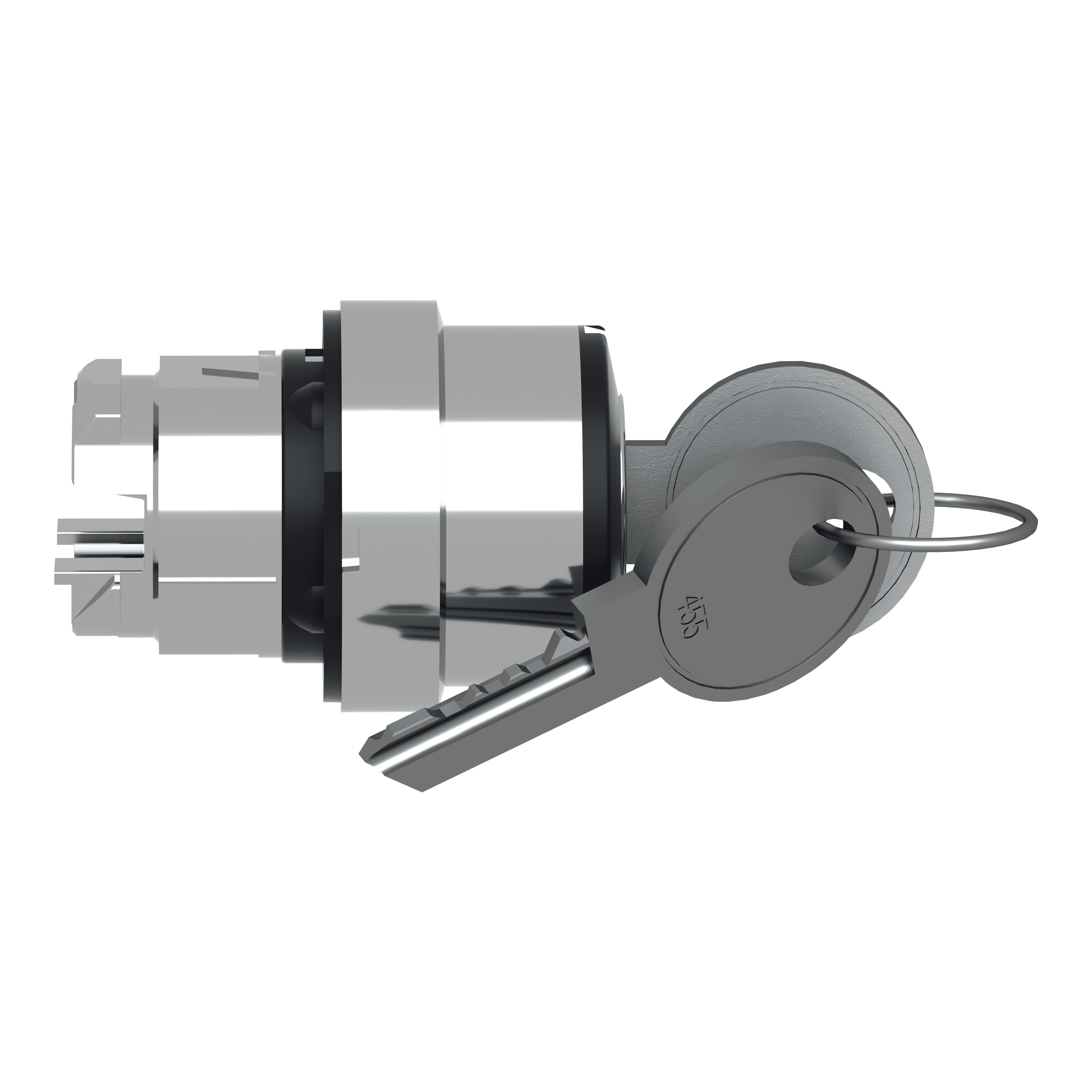 SCHNEIDER ELECTRIC - Testa selettore a chiave  Ø 22 - 3 posizioni- chiave azzurra - estrazione chiave tutte