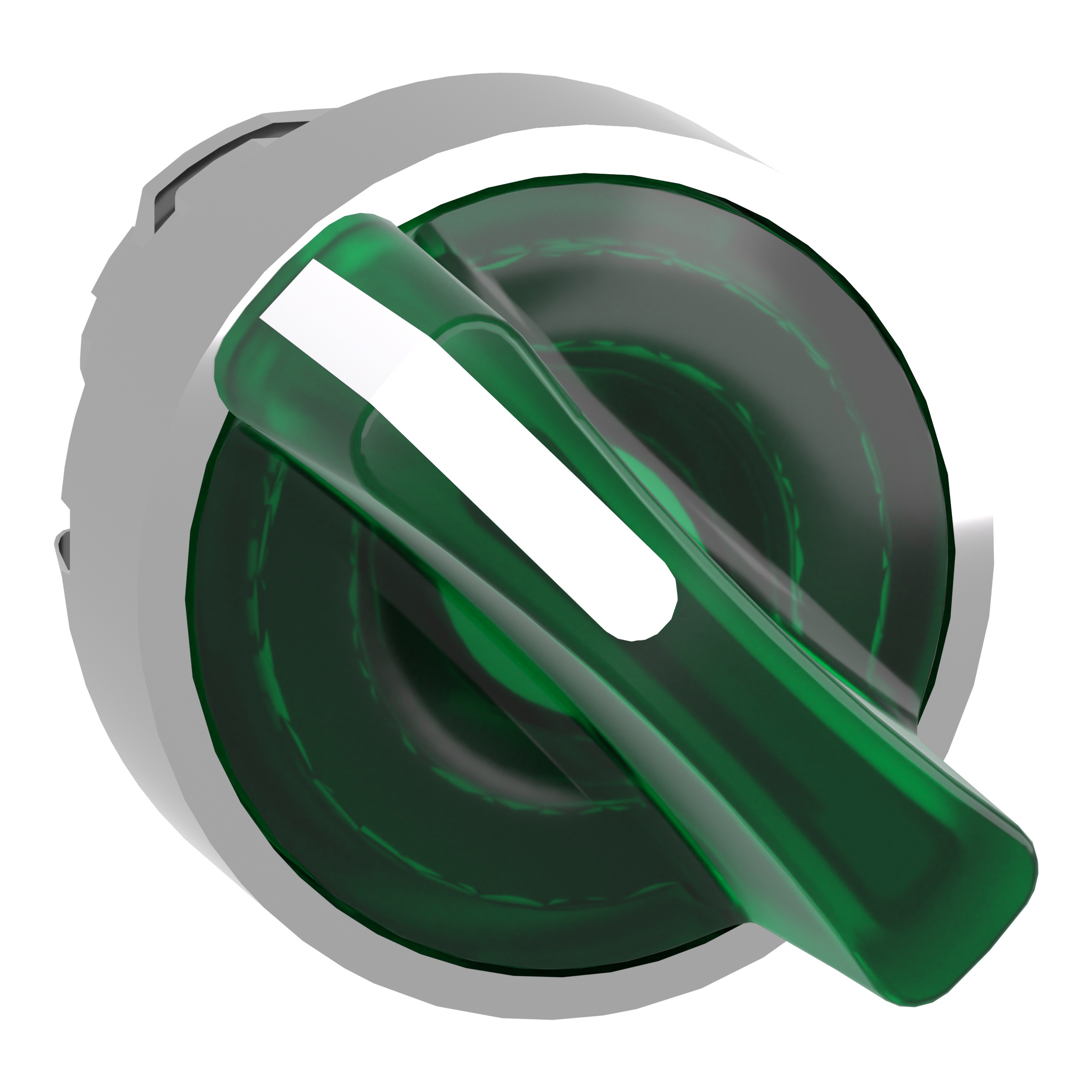 SCHNEIDER ELECTRIC - Testa selettore luminoso -Harmony XB4- 2 posizioni Ø22 - verde- per LED universale, metallo ZB4BK1233