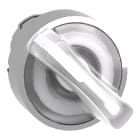 SCHNEIDER ELECTRIC - Testa selettore luminoso -Harmony XB4 - 2 posizioni Ø22 - bianco- per LED universale, metallo ZB4BK1413