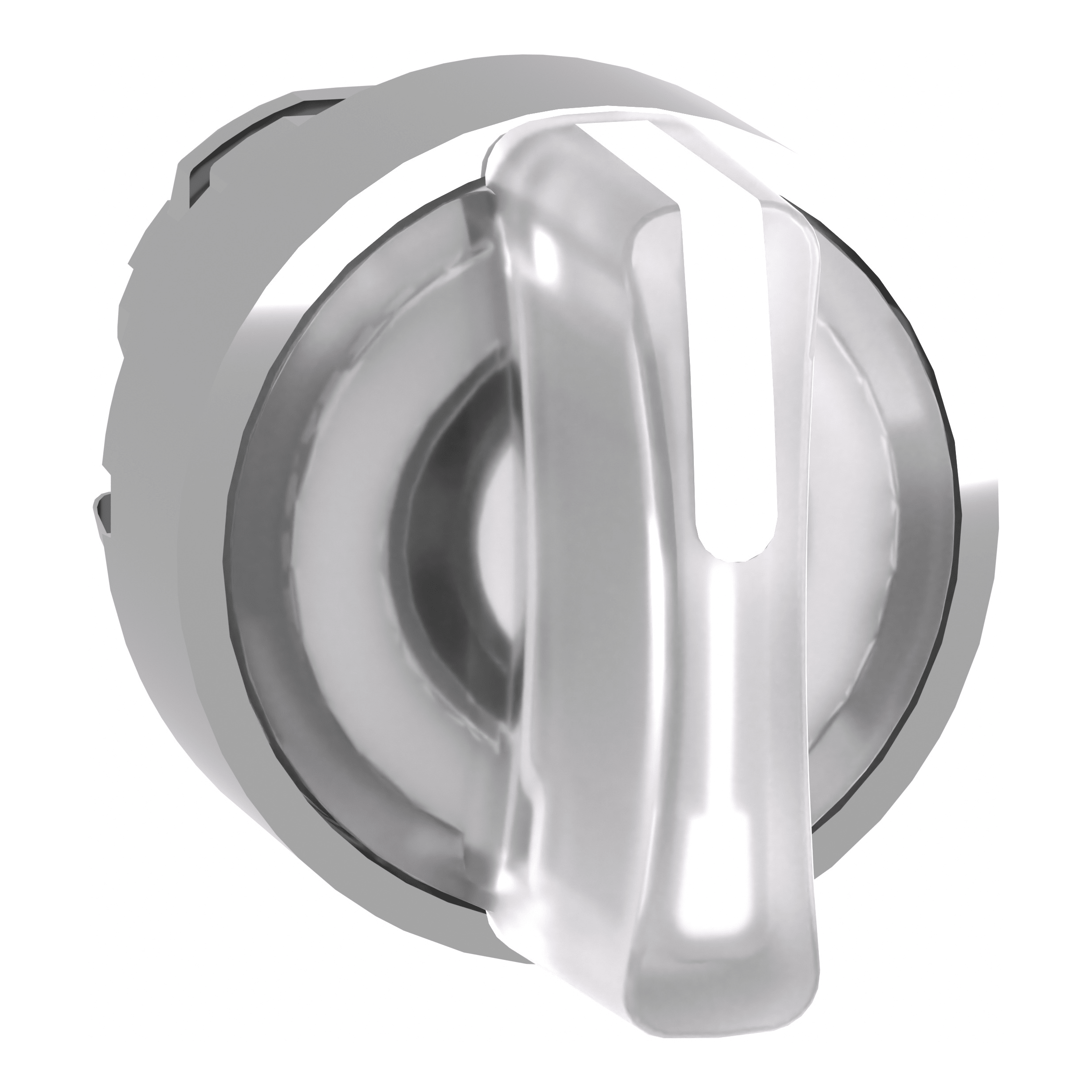 SCHNEIDER ELECTRIC - Testa selettore luminoso -Harmony XB4 - 3 posizioni Ø22 - bianco- per LED universale, metallo