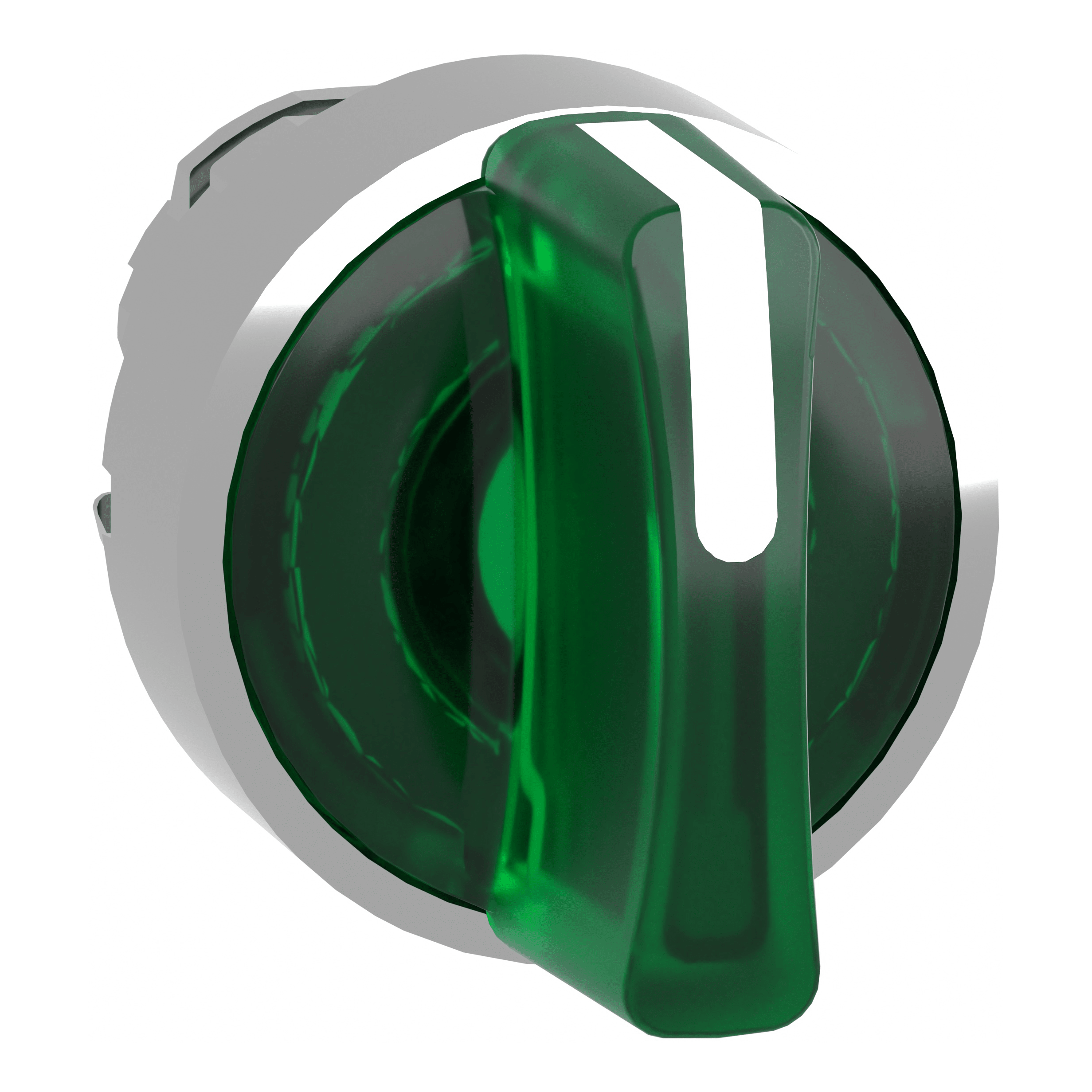 SCHNEIDER ELECTRIC - Testa selettore luminoso -Harmony XB4 - 3 posizioni Ø22 - verde- per LED universale, metallo ZB4BK1533