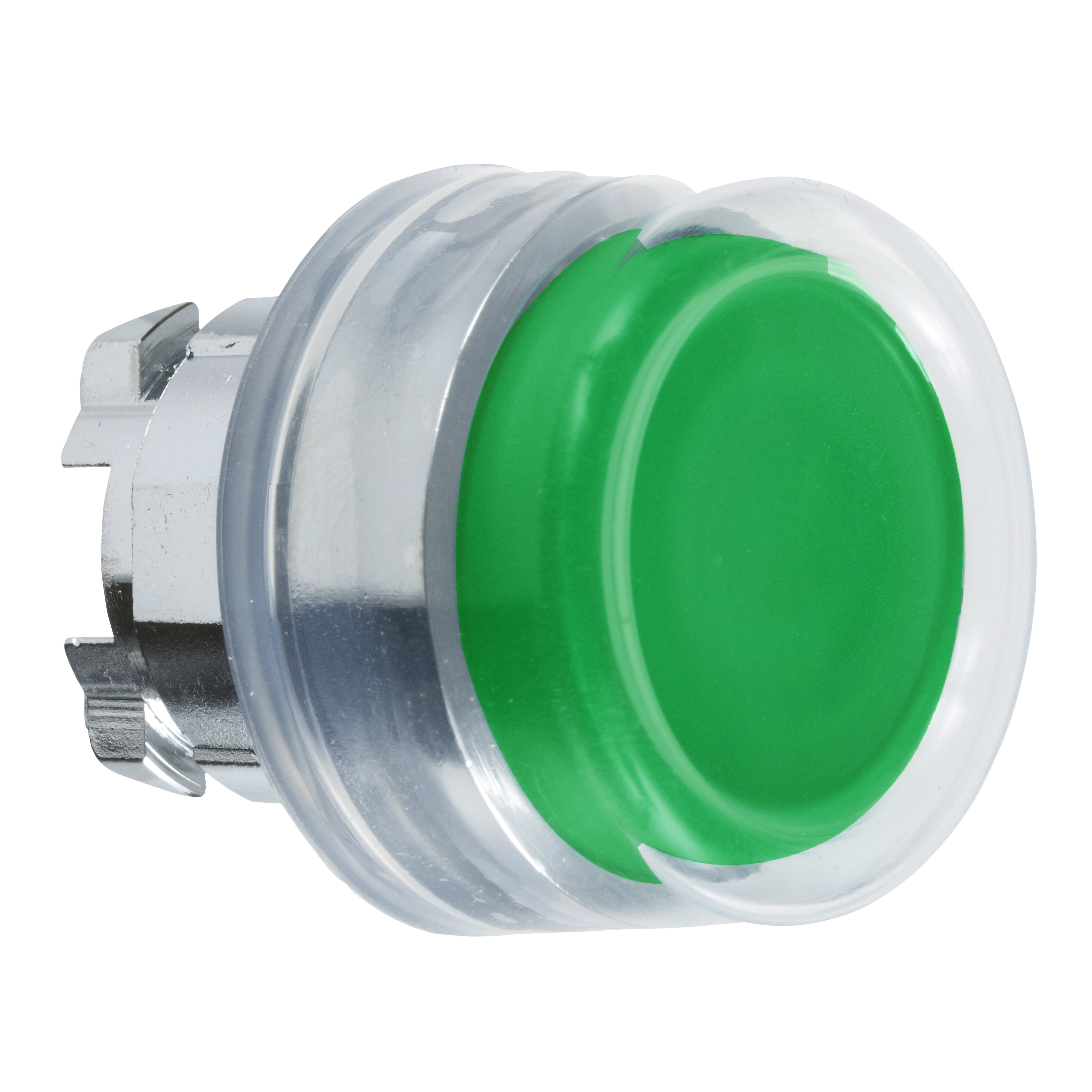 SCHNEIDER ELECTRIC - Testa pulsante Ø22 - sporgente—verde - (silicone trasparente) ZB4BP3
