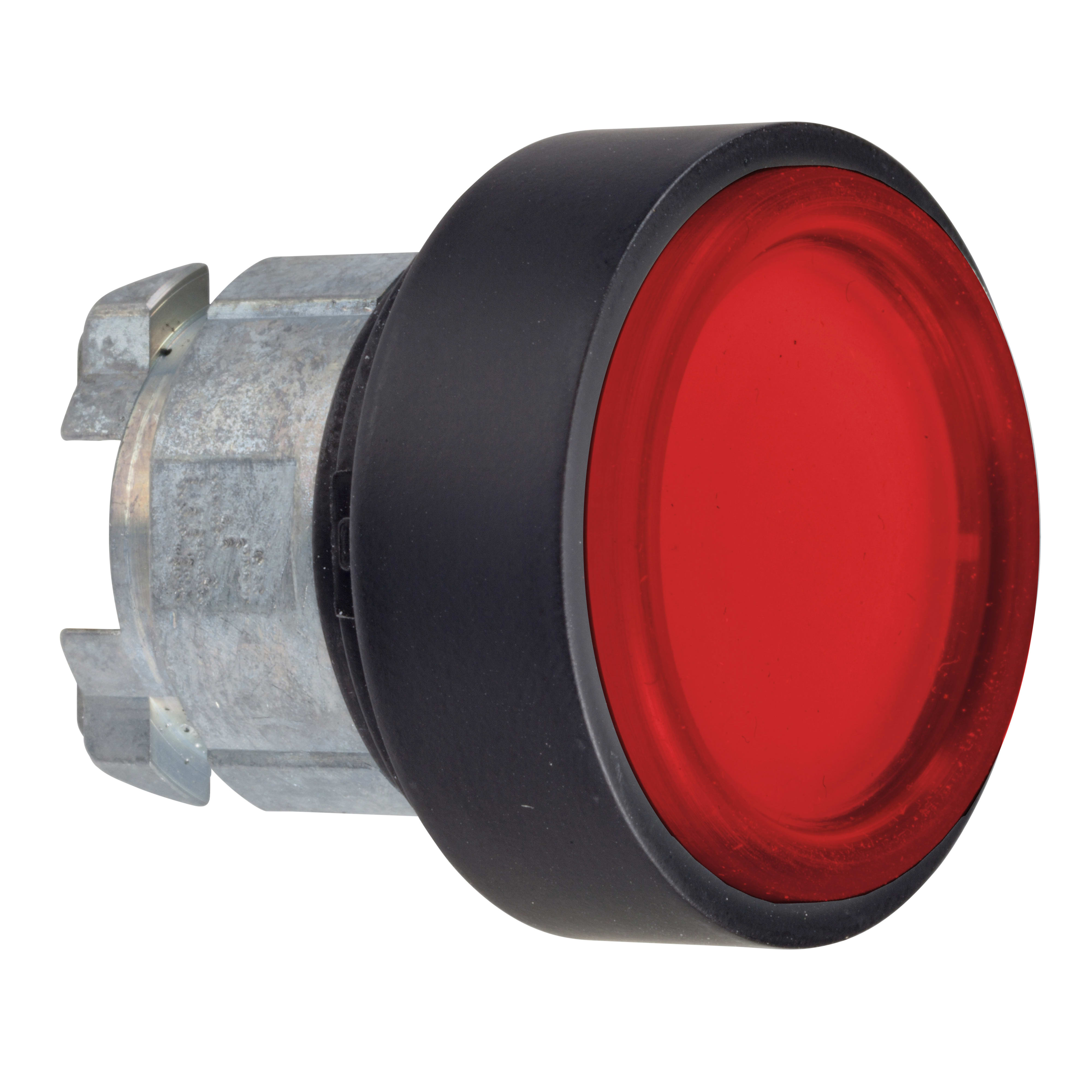 SCHNEIDER ELECTRIC - Testa pulsante luminoso Ø22 - ROSSA - per inserimento etichetta