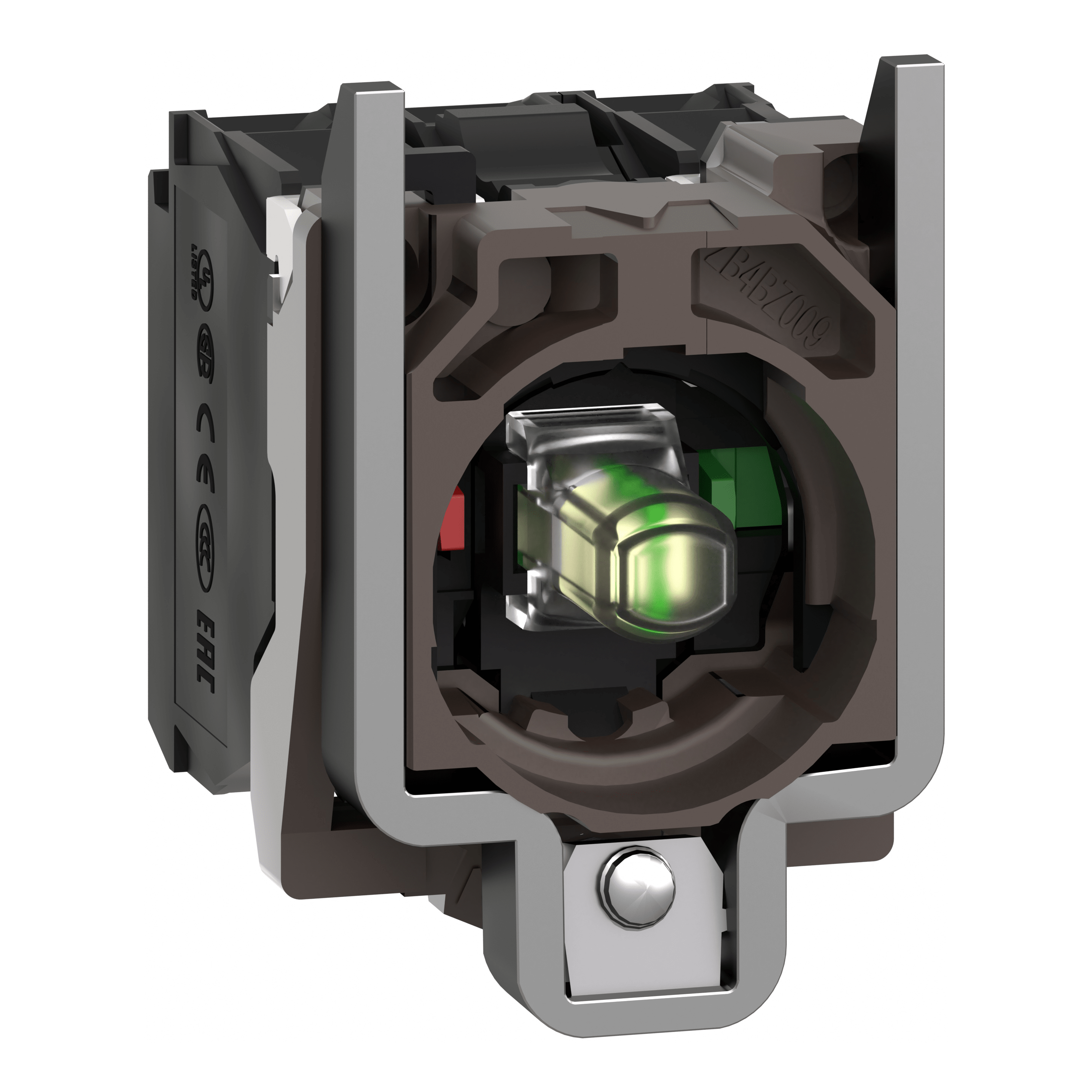 SCHNEIDER ELECTRIC - Corpo per pulsante luminoso Ø22 - LED universale 1NO+1NC -24Vac/dc ZB4BW0B15