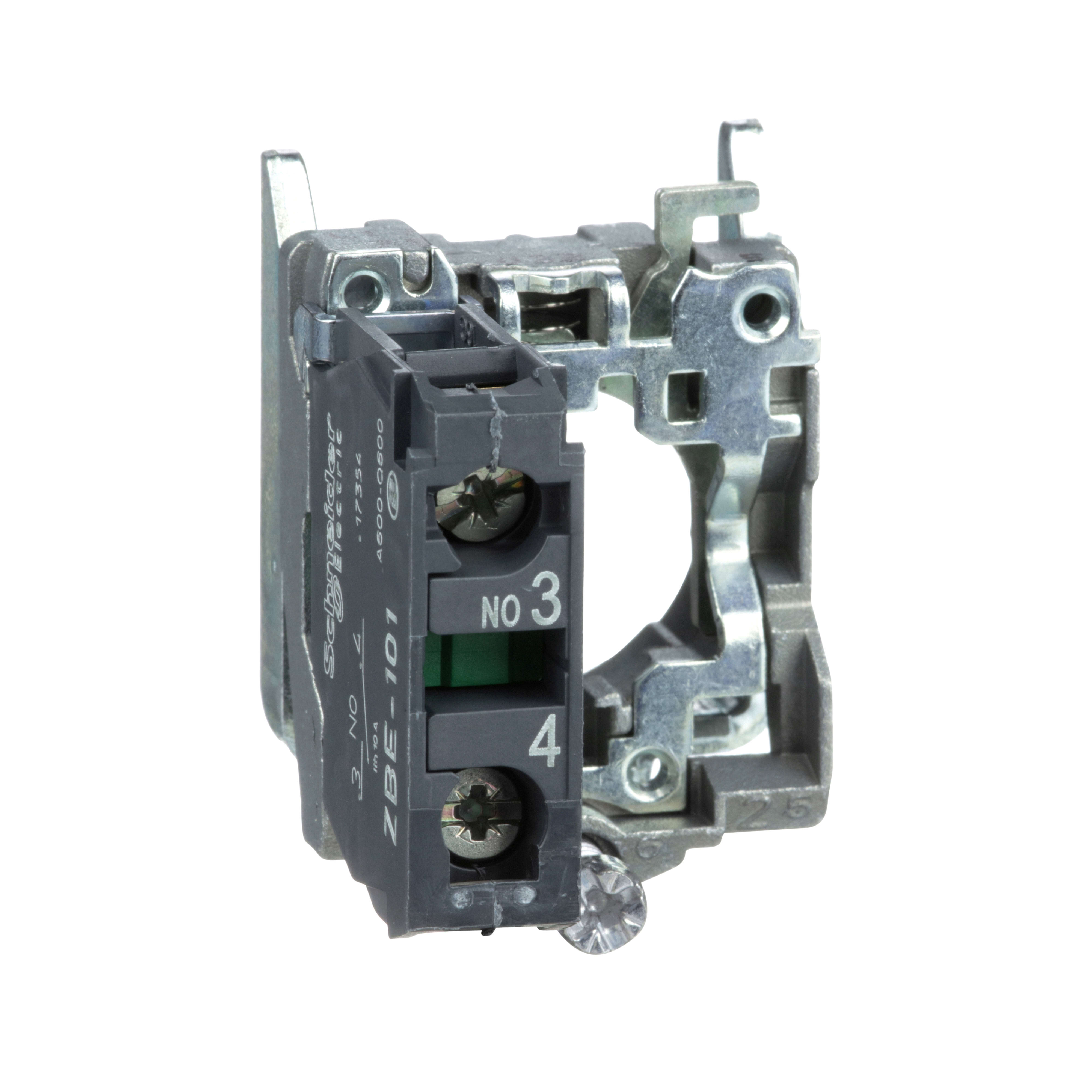 SCHNEIDER ELECTRIC - Corpo contatti singolo - 1NO - morsetto a vite - Harmony XB4 -metallo ZB4BZ101