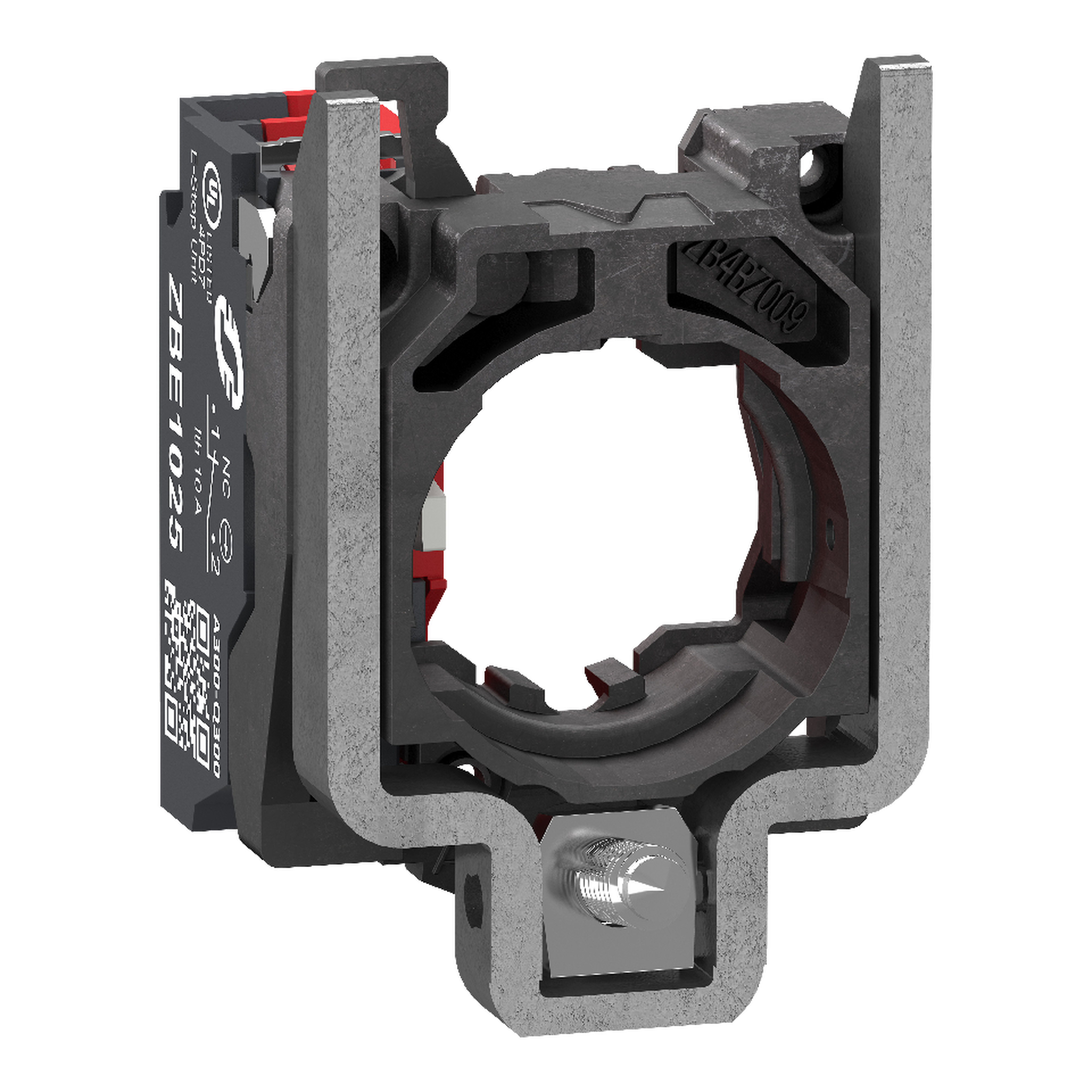 SCHNEIDER ELECTRIC - Corpo contatti, Harmony XB4, contatto singolo, con base di fissaggio, metallo, 1 NC, contatti Push-in ZB4BZ1025