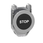 SCHNEIDER ELECTRIC - Testa pulsante nero filopannello con marcatura STOP ZB4FA234