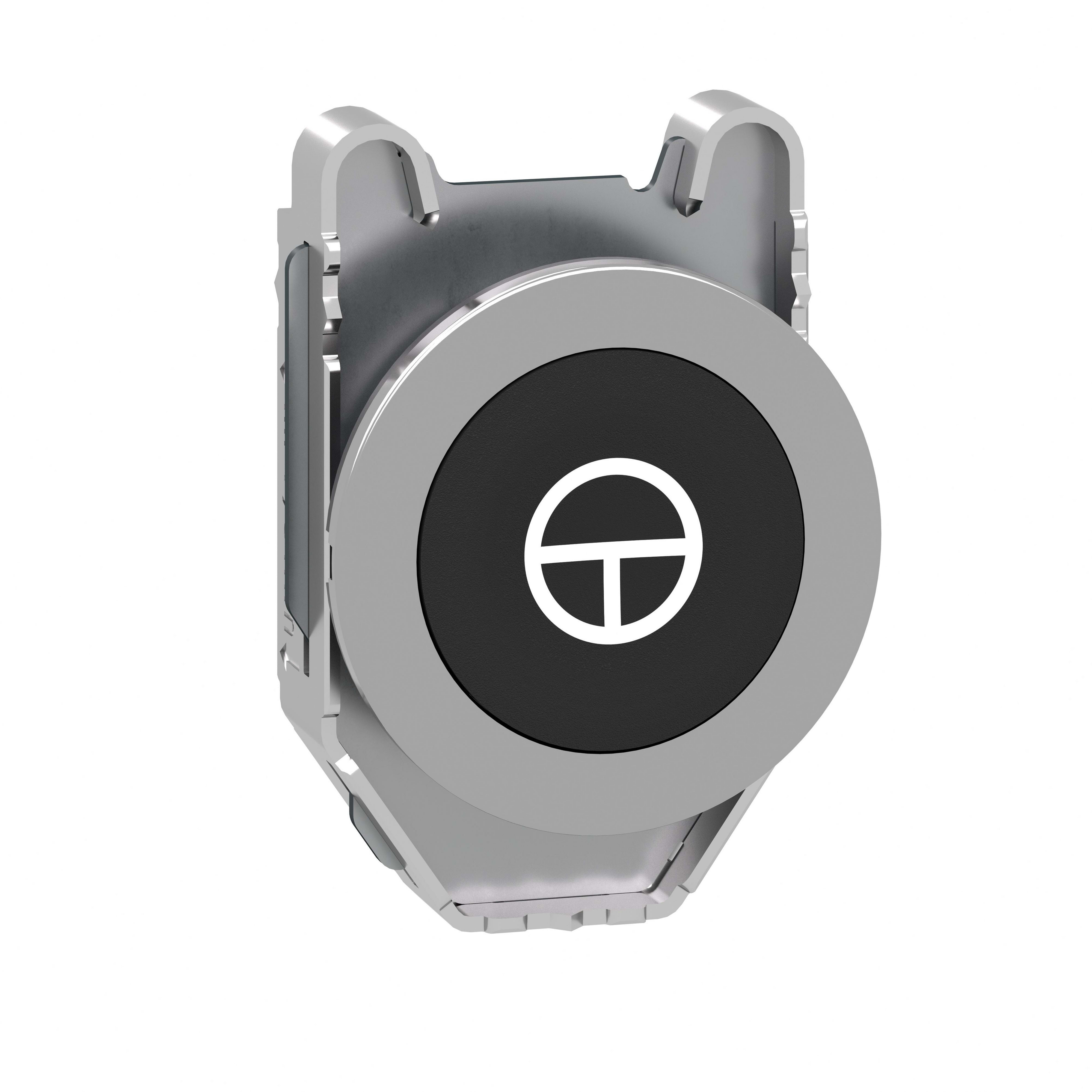 SCHNEIDER ELECTRIC - Testa pulsante nero filopannello con marcatura T