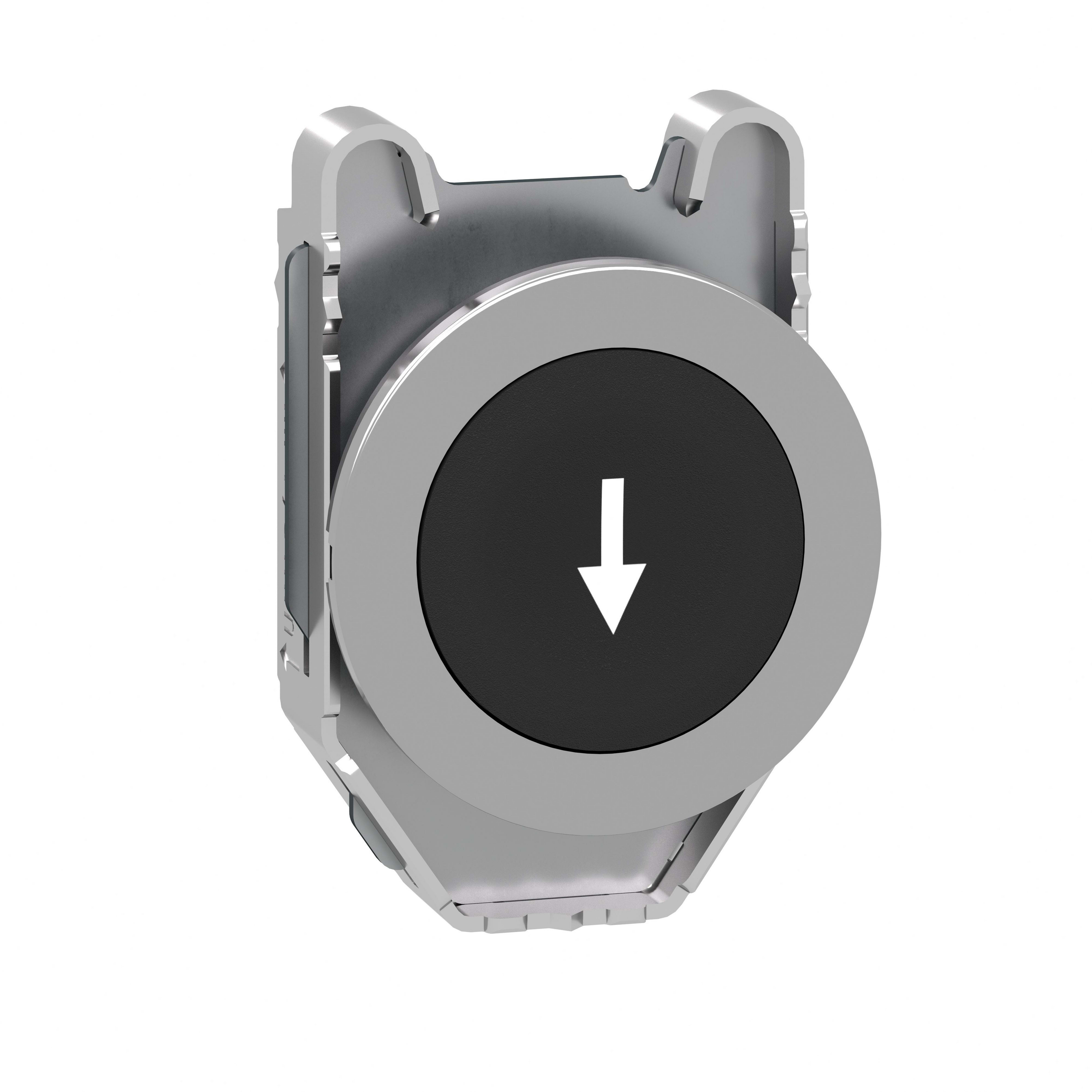 SCHNEIDER ELECTRIC - Testa pulsante nero filopannello con marcatura FRECCIA ZB4FA335