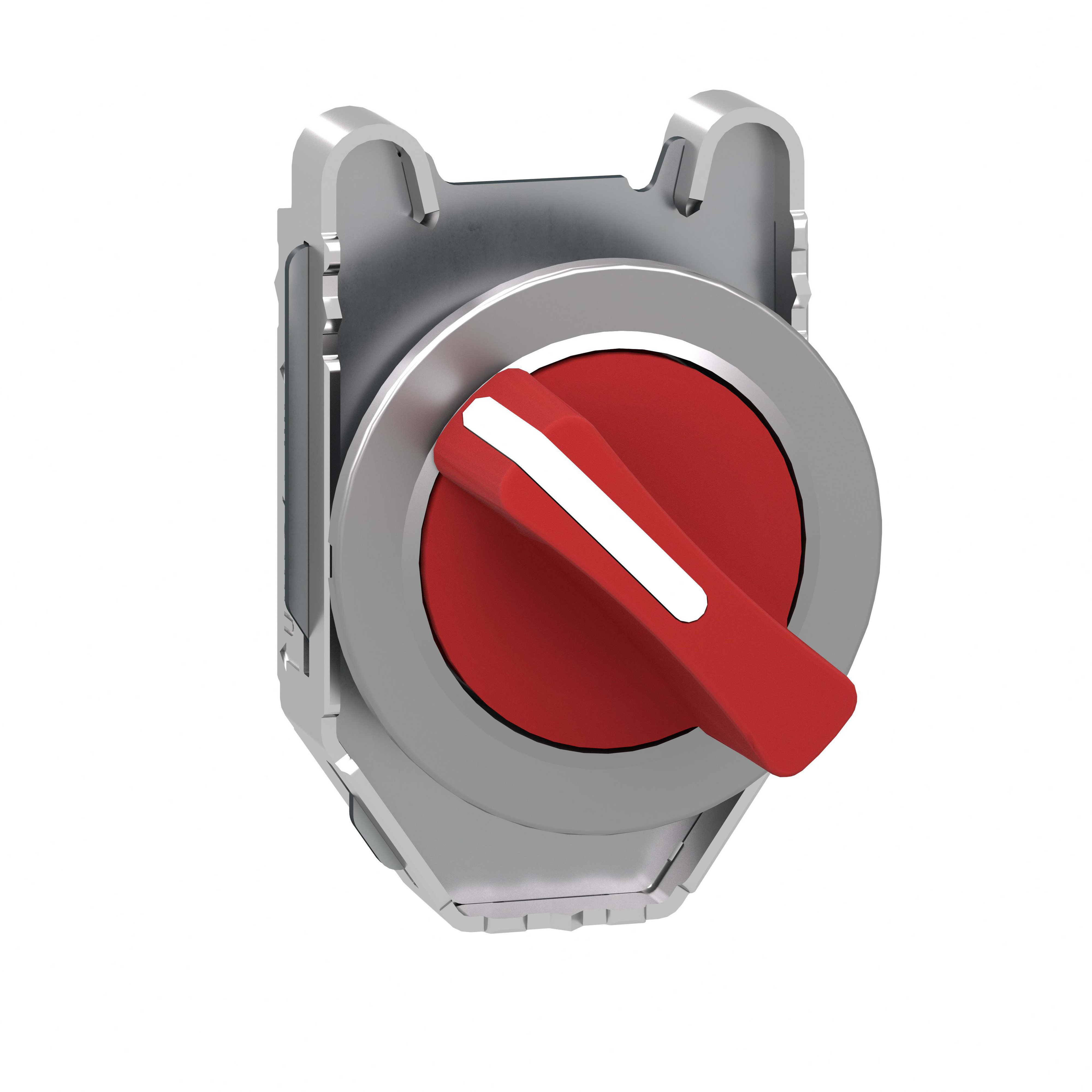 SCHNEIDER ELECTRIC - Testa selettore leva rossa filopannello 2 posizioni fisse ZB4FD204