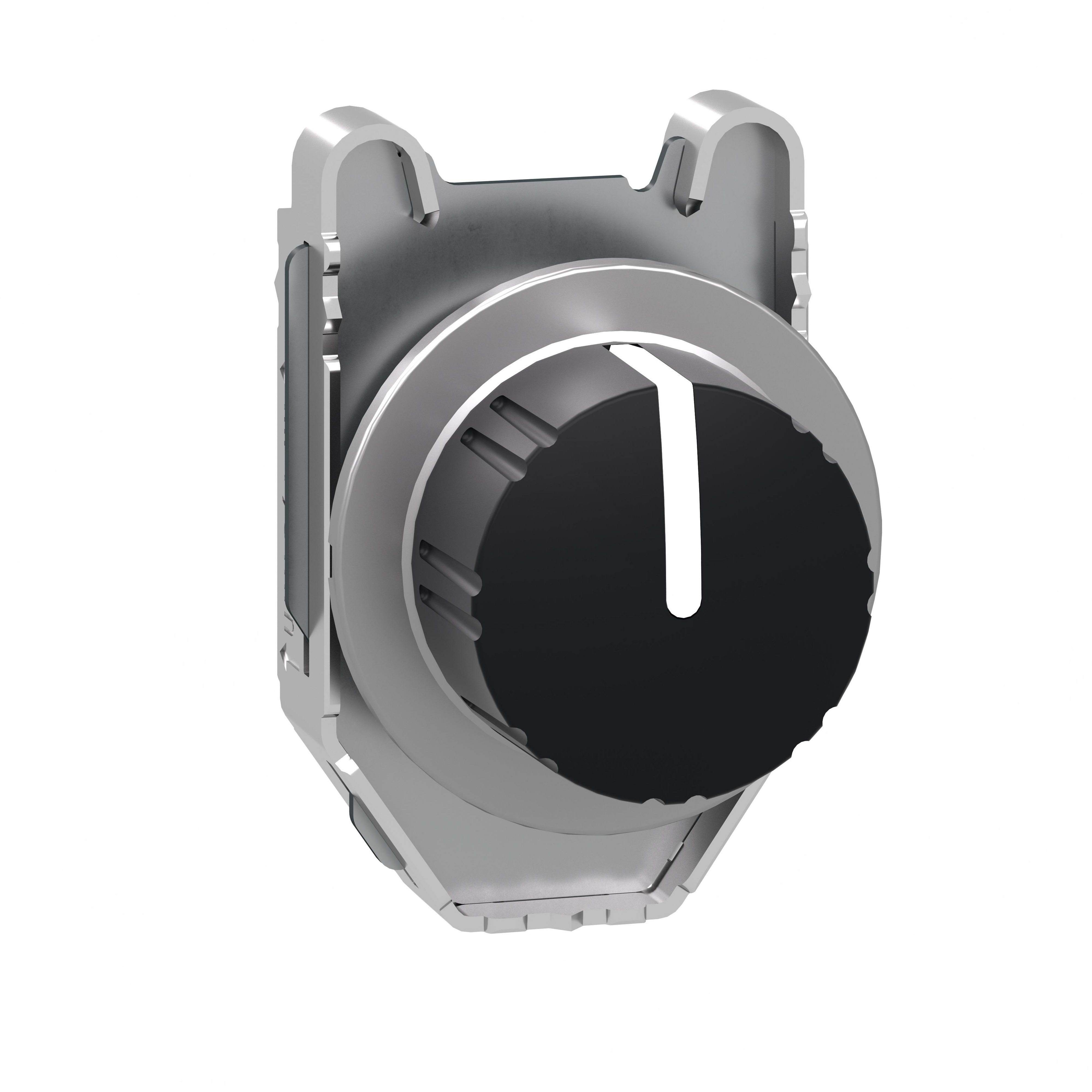 SCHNEIDER ELECTRIC - Testa selettore a manopola, Harmony XB4, filopannello 3 posizioni rit. da destra al centro,30mm, metallo ZB4FD89