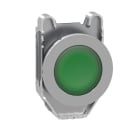 SCHNEIDER ELECTRIC - Testa pulsante luminoso verde filopannello ad aggancio passo-passo- per LED universale- Ø30 ZB4FH033