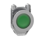 SCHNEIDER ELECTRIC - Testa pulsante luminoso verde filopannello ad aggancio passo-passo- per LED universale- Ø30