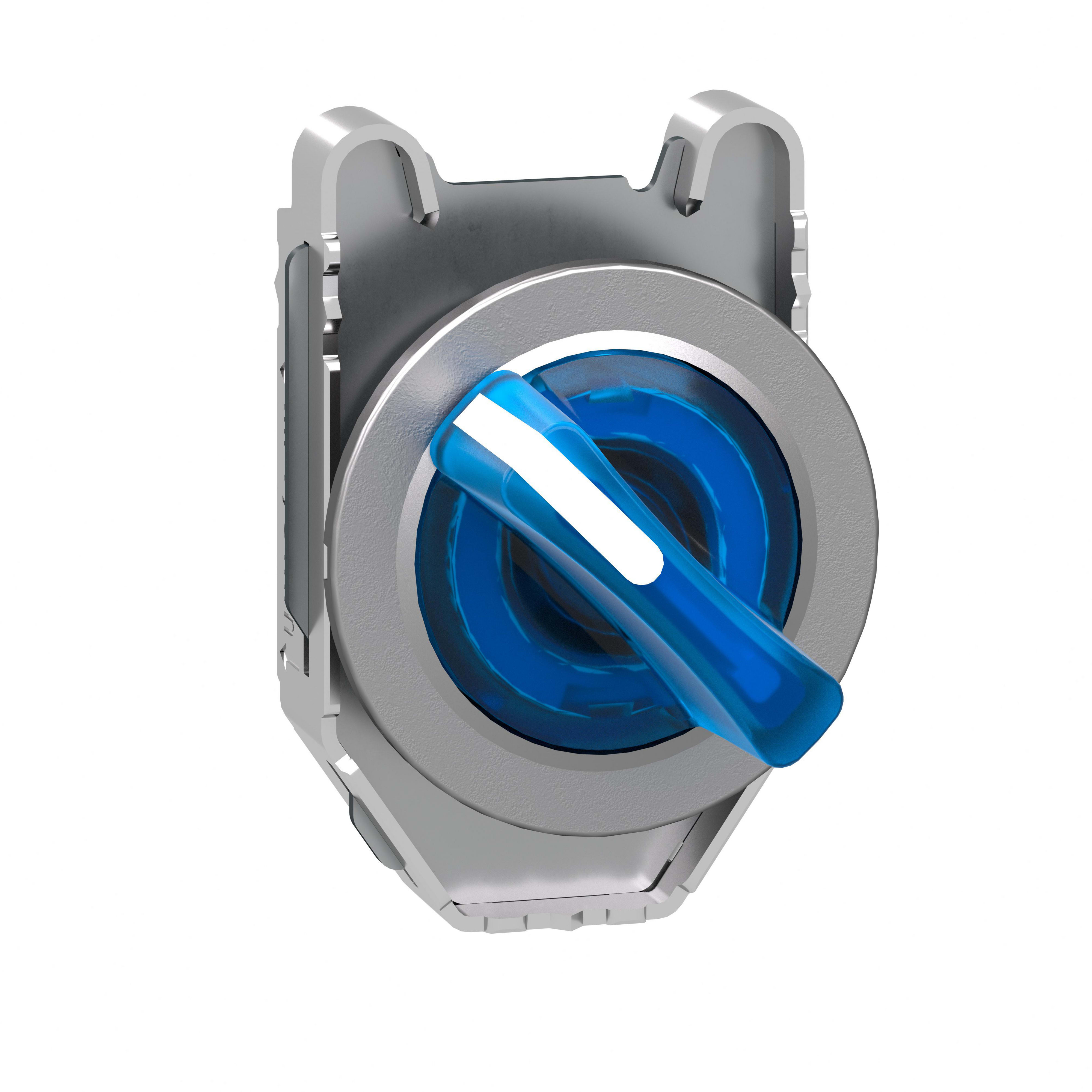 SCHNEIDER ELECTRIC - Testa selettore luminoso blu filopannello 2 posizioni con ritorno- per LED universale- Ø30