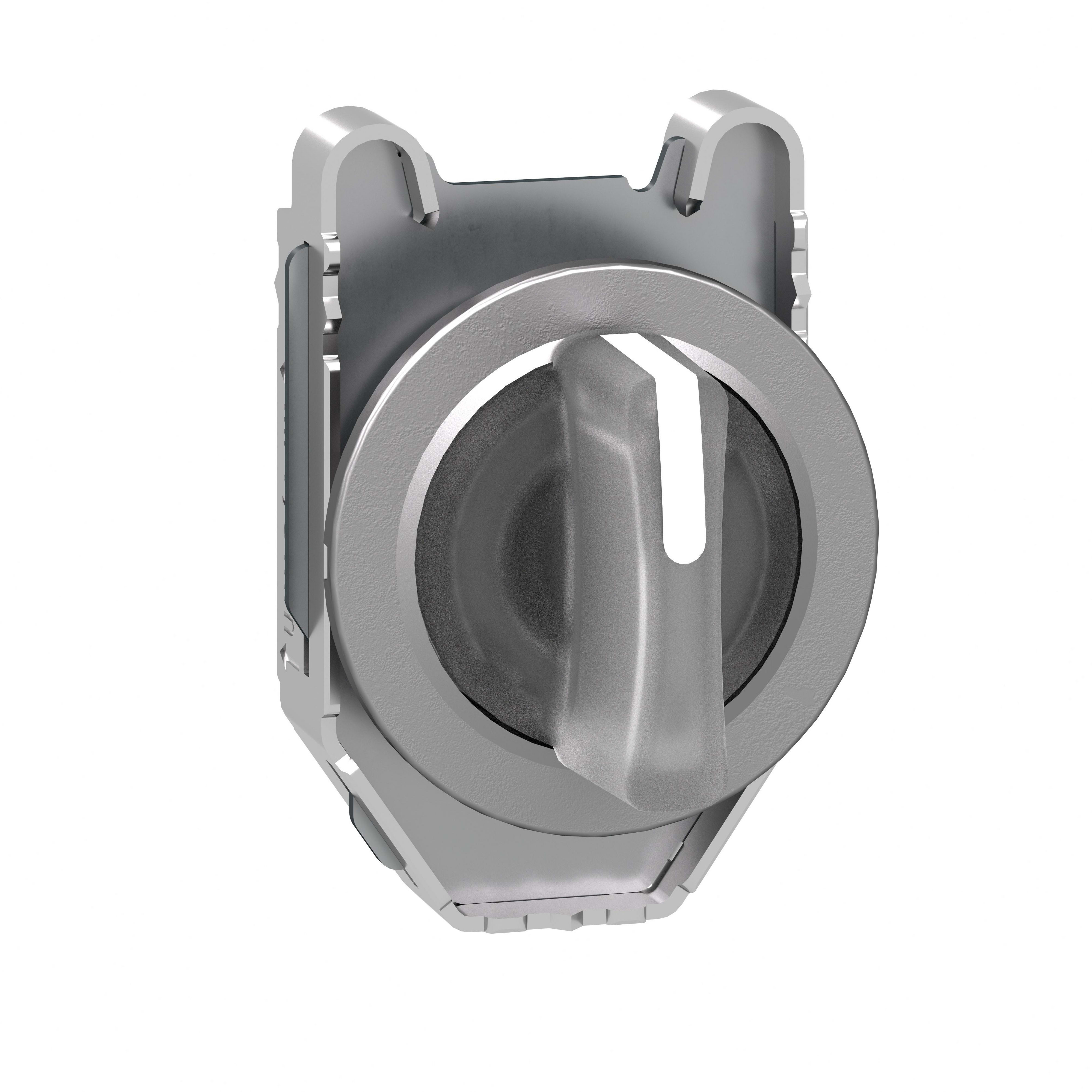 SCHNEIDER ELECTRIC - Testa selettore luminoso bianco filopannello 3 pos.ritorno da destra al centro- Harmony XB4,30mm, metallo ZB4FK1813