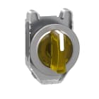 SCHNEIDER ELECTRIC - Testa selettore luminoso giallo filopannello 3 pos. ritorno da destra al centro - per LED universale- Harmony XB4,30mm, metallo