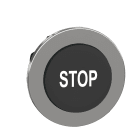 SCHNEIDER ELECTRIC - Testa pulsante sporgente nero filopannello con marcatura STOP