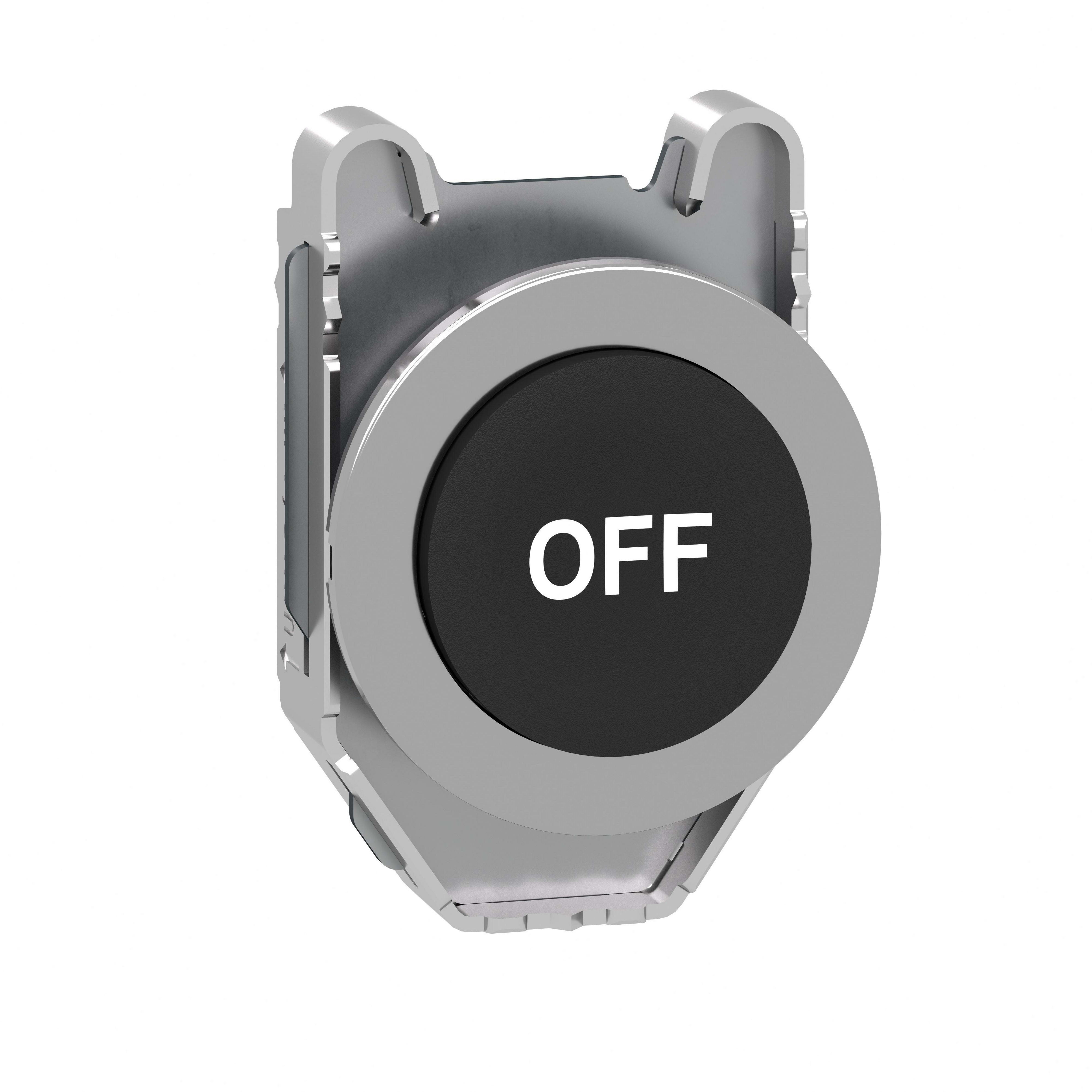 SCHNEIDER ELECTRIC - Testa pulsante sporgente nero filopannello con marcatura OFF ZB4FL235