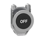 SCHNEIDER ELECTRIC - Testa pulsante sporgente nero filopannello con marcatura OFF