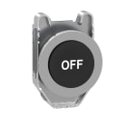 SCHNEIDER ELECTRIC - Testa pulsante sporgente nero filopannello con marcatura OFF ZB4FL235