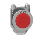SCHNEIDER ELECTRIC - Testa pulsante sporgente rosso ,filopannello, metallo,con marcatura STOP, Harmony XB4,30mm