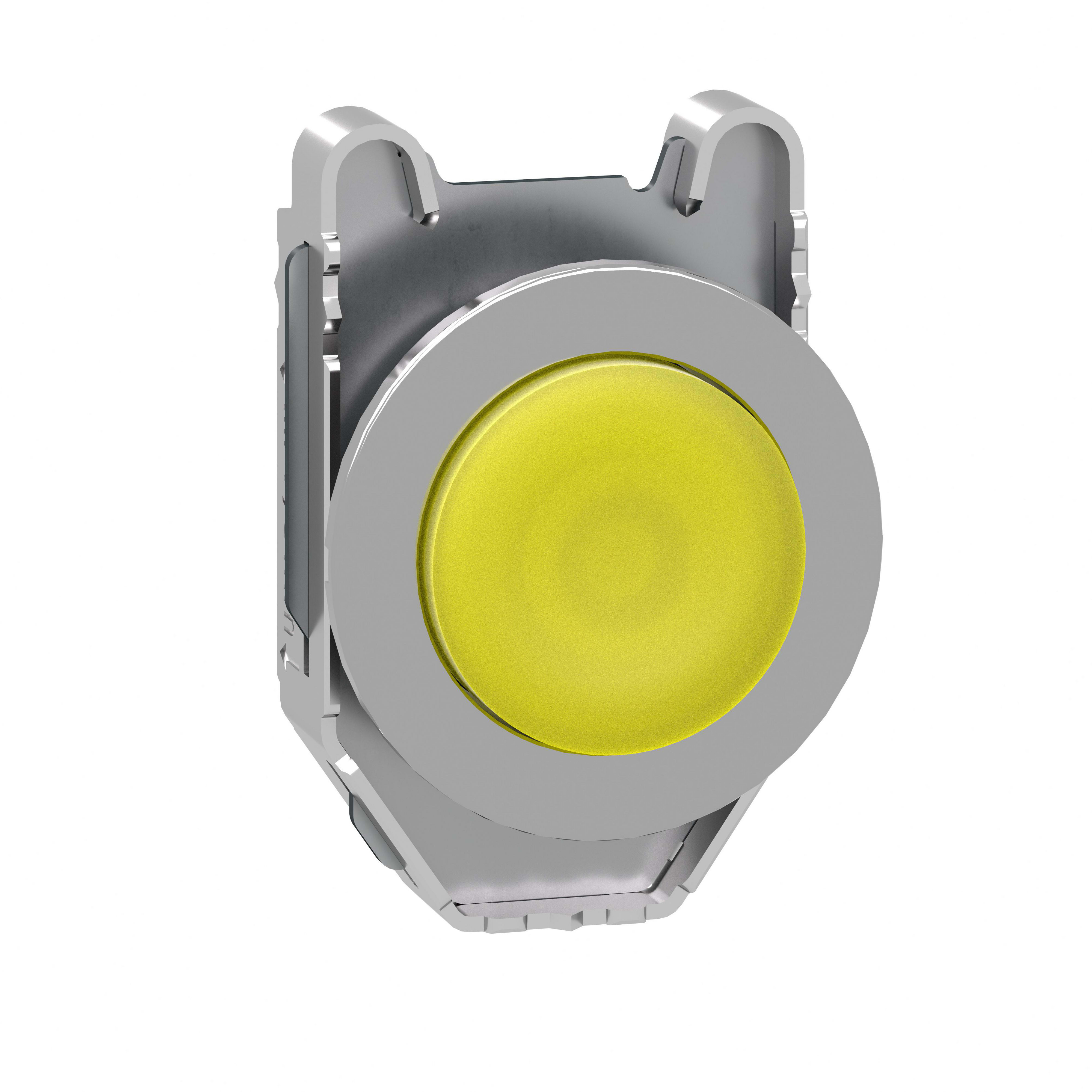 SCHNEIDER ELECTRIC - Testa pulsante luminoso giallo sporgente filopannello- per LED universale- Ø30