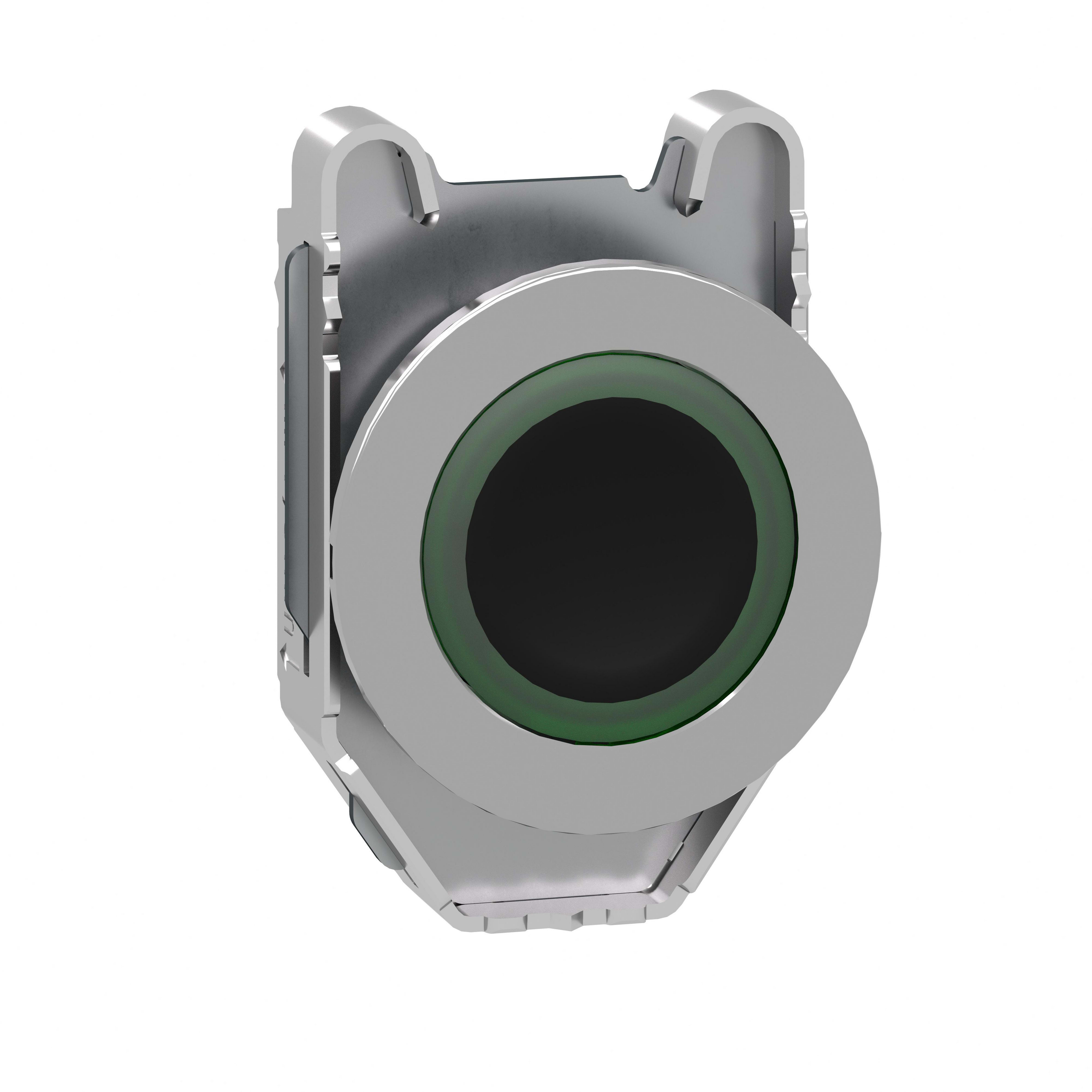 SCHNEIDER ELECTRIC - Testa pulsante con anello luminoso verde filopannello- per LED universale- Ø30