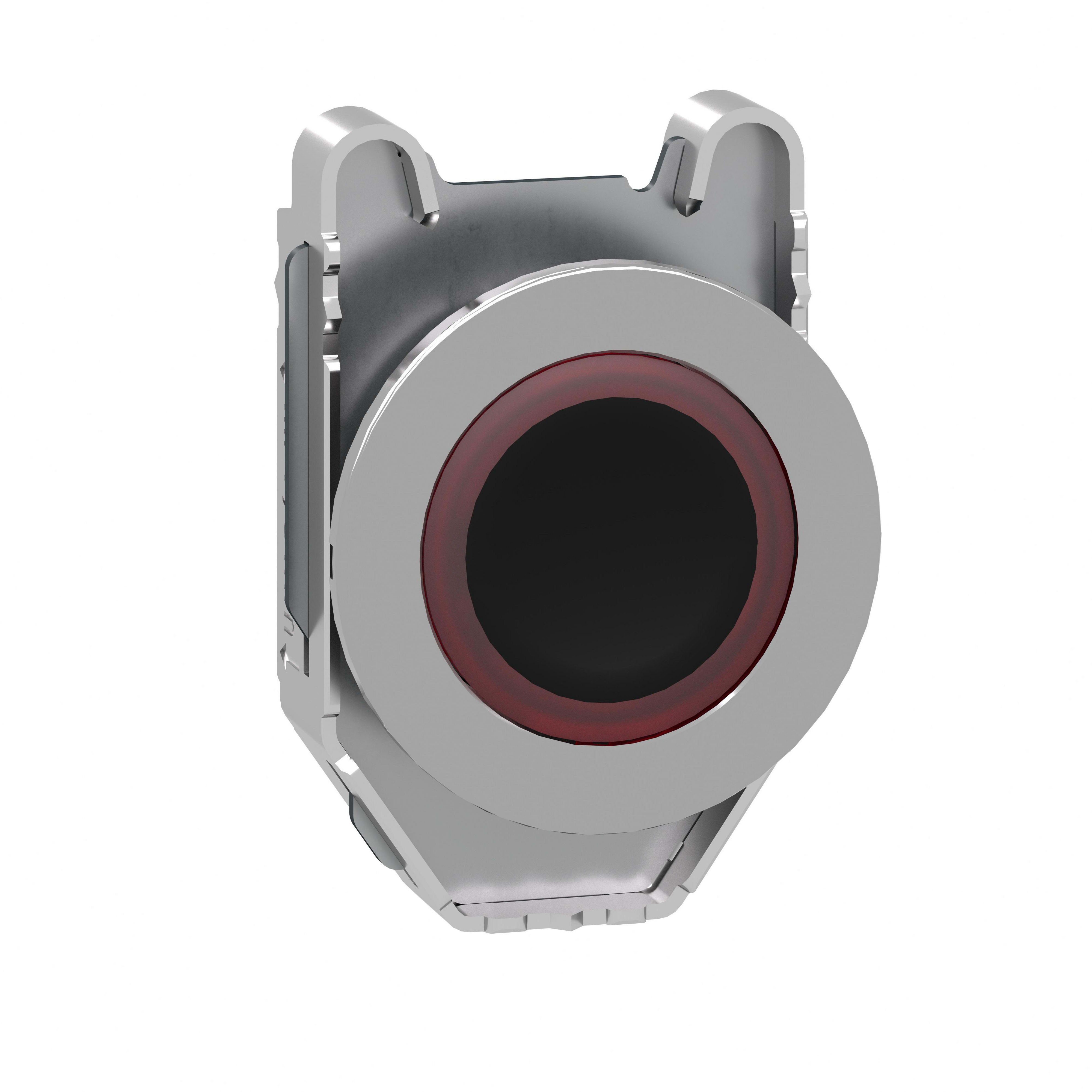 SCHNEIDER ELECTRIC - Testa pulsante con anello luminoso rosso filopannello- per LED universale- Ø30 ZB4FW943