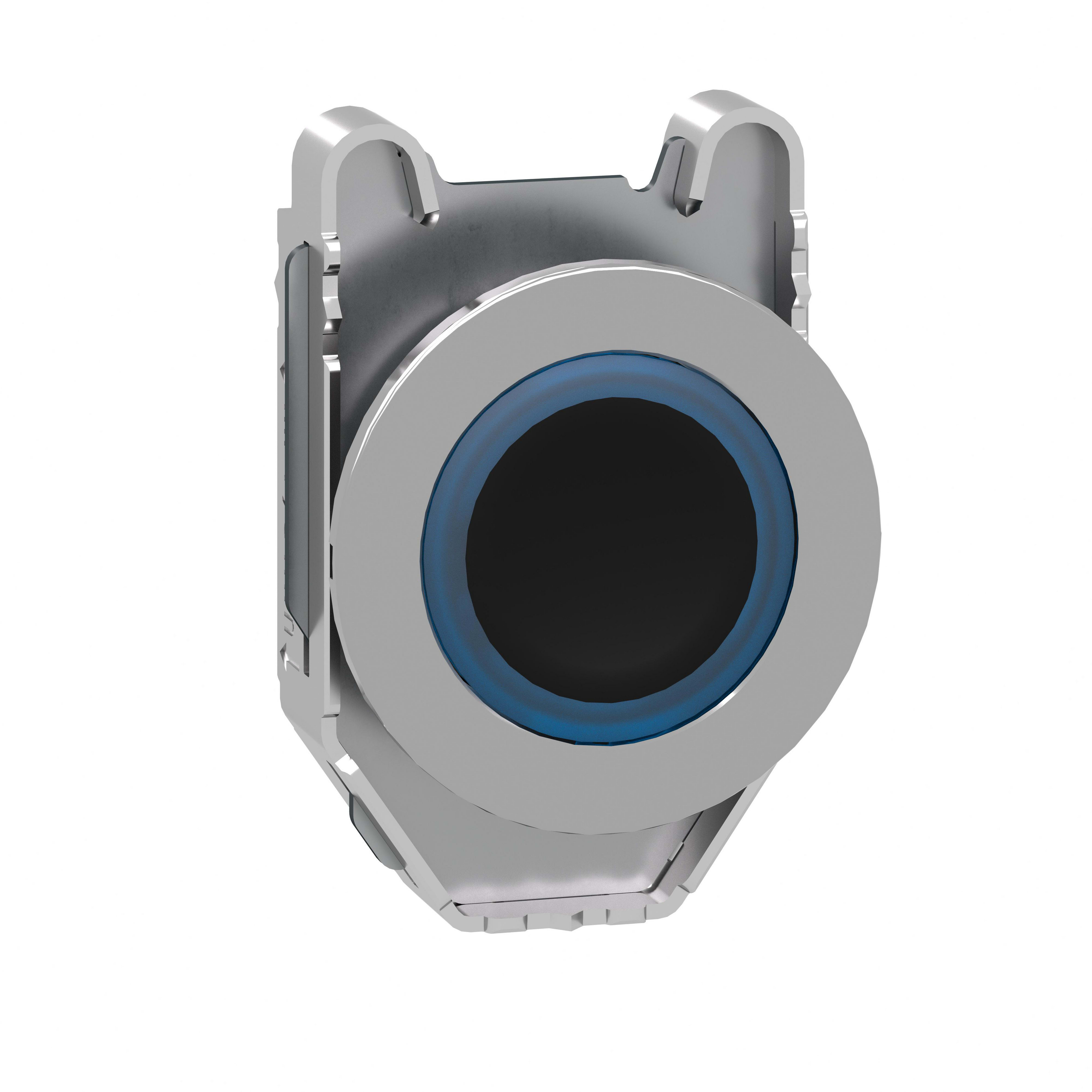 SCHNEIDER ELECTRIC - Testa pulsante con anello luminoso  blu filopannello- per LED universale- Ø30 ZB4FW963