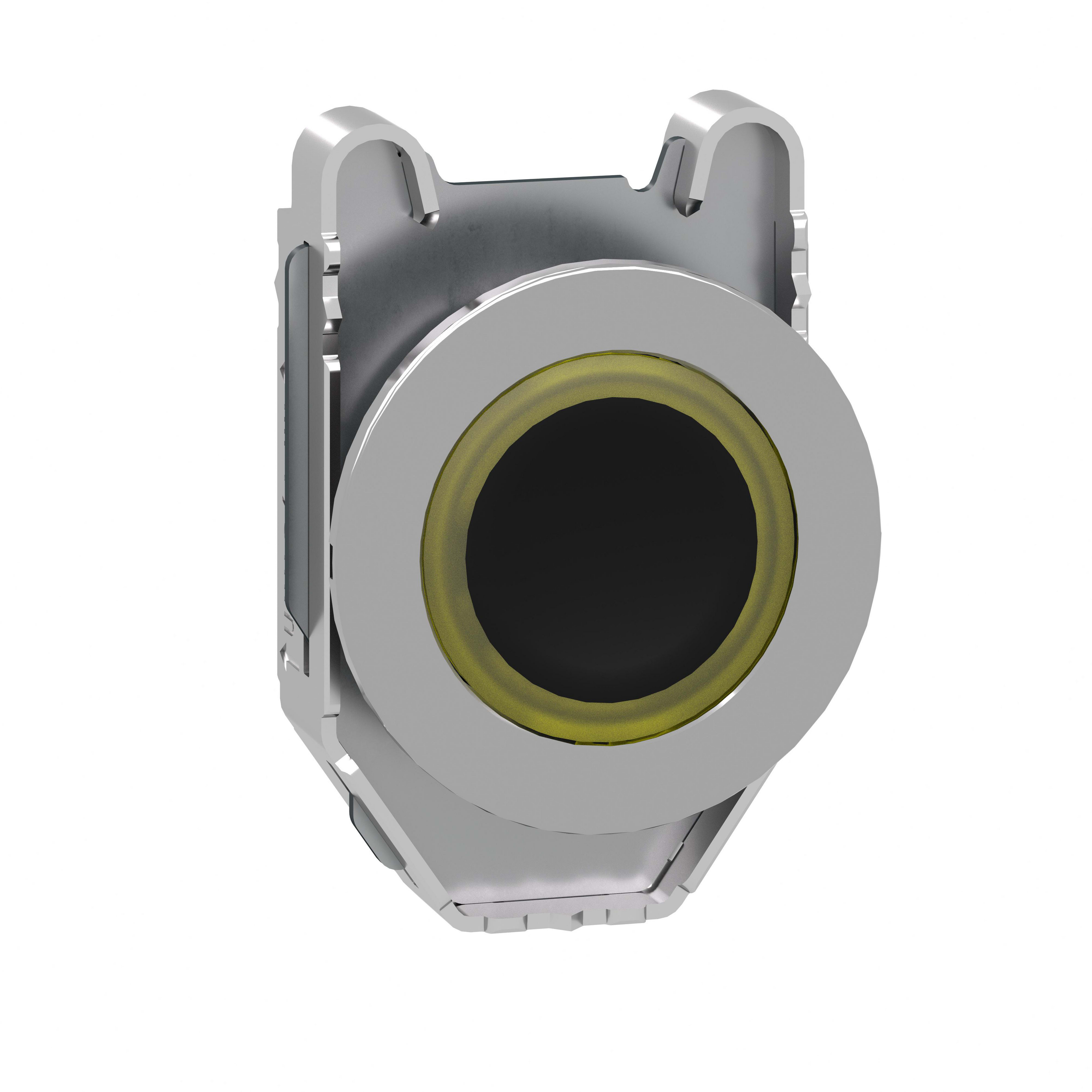 SCHNEIDER ELECTRIC - Testa pulsante luminoso con anello luminoso giallo filopannello- per LED universale- Ø30 ZB4FW983