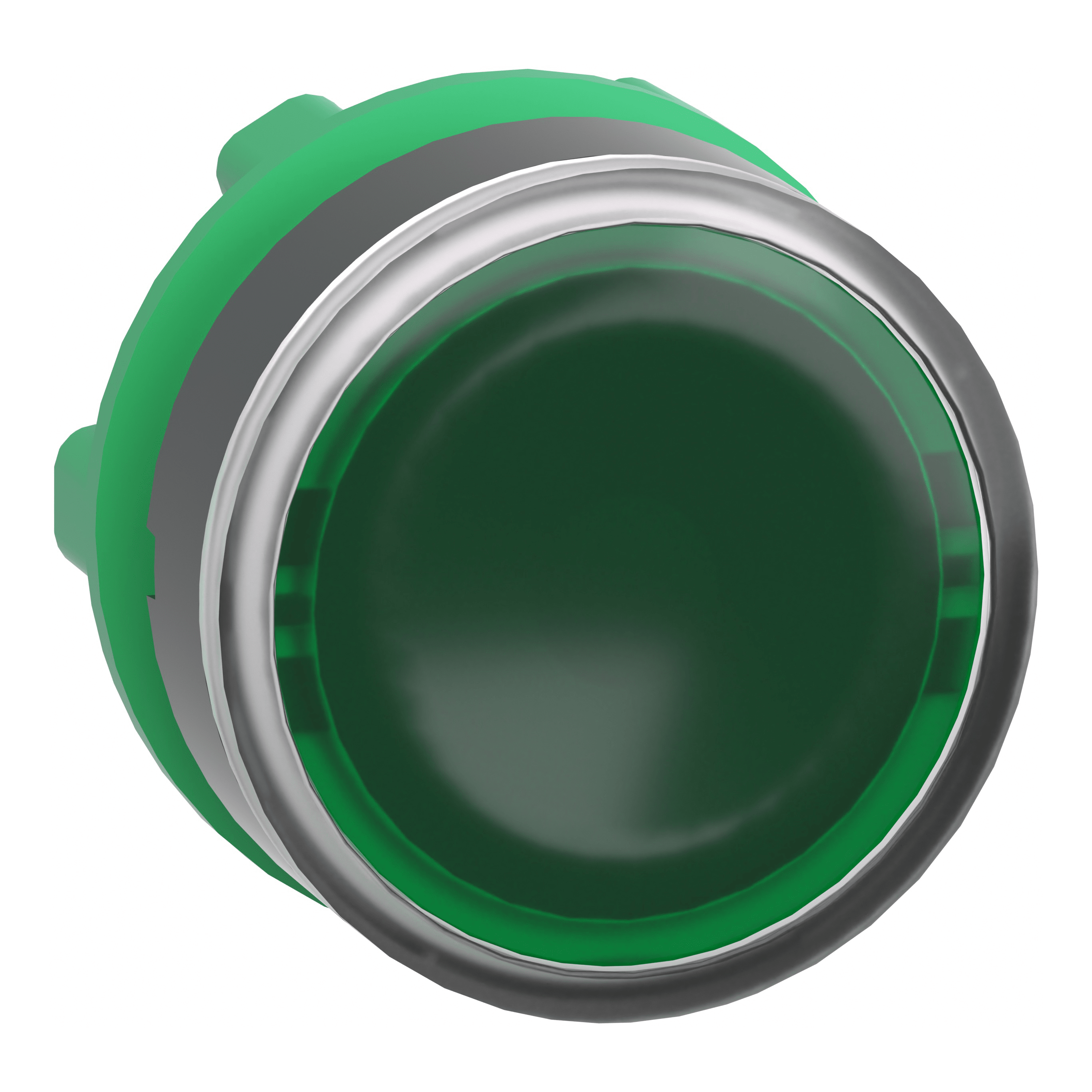 SCHNEIDER ELECTRIC - Testa pulsante luminoso Ø22 - verde - per inserimento etichetta- per LED universale ZB5AA38