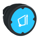 SCHNEIDER ELECTRIC - Testa pulsante - blu chiaro - con etichetta