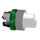 SCHNEIDER ELECTRIC - Testa selettore a leva, Harmony XB5, plastica, bianco, 22mm, 2 posizioni, fisse, ghiera grigia