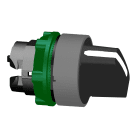 SCHNEIDER ELECTRIC - Testa selettore a leva, Harmony XB5, plastica, bianco, 22mm, 3 posizioni, ritorno da destra al centro, ghiera grigia ZB5AD801C0