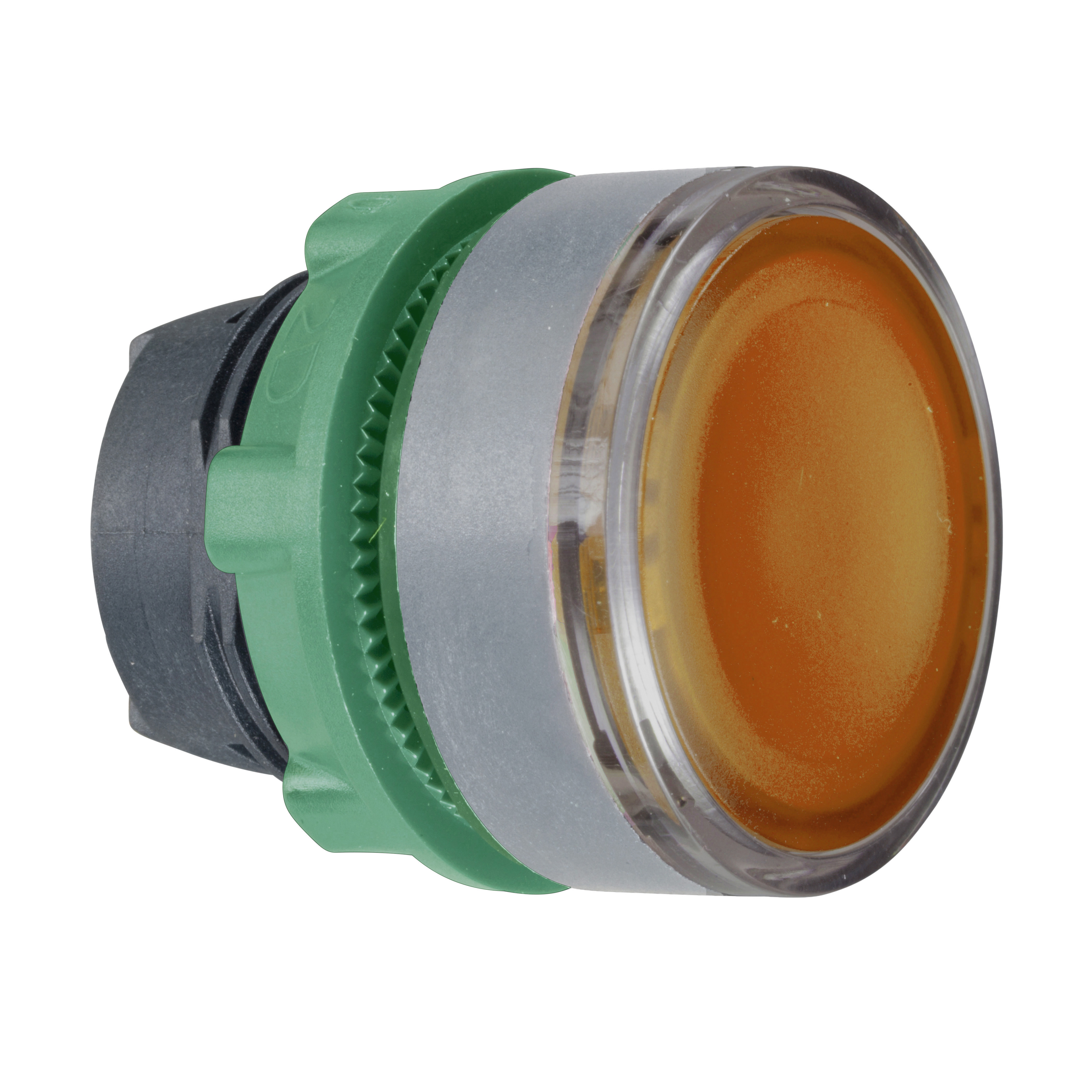 SCHNEIDER ELECTRIC - Testa pulsante luminoso arancio ghiera grigia ZB5AH0583C0