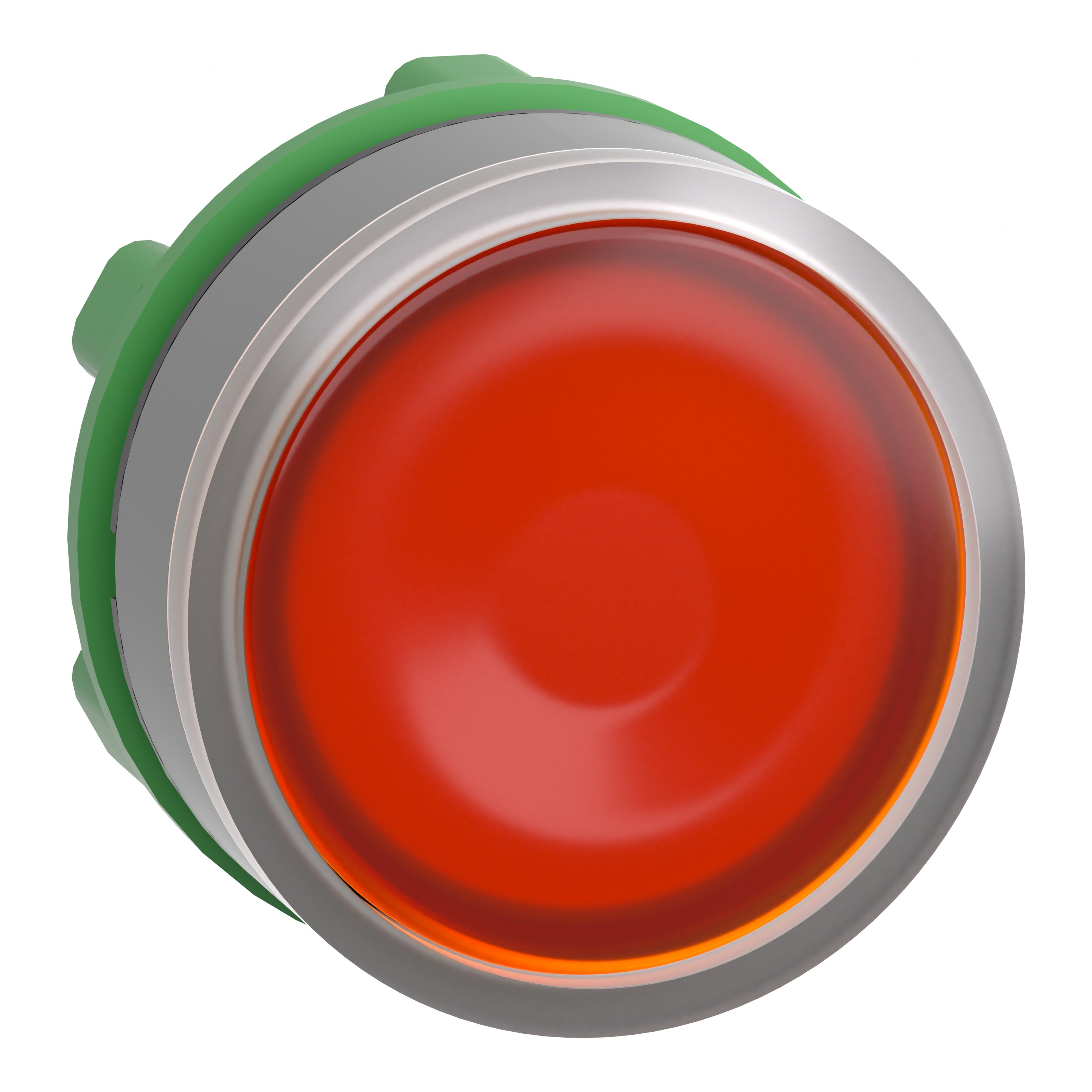 SCHNEIDER ELECTRIC - Testa pulsante luminoso giallo ghiera grigia- per LED universale- Ø22