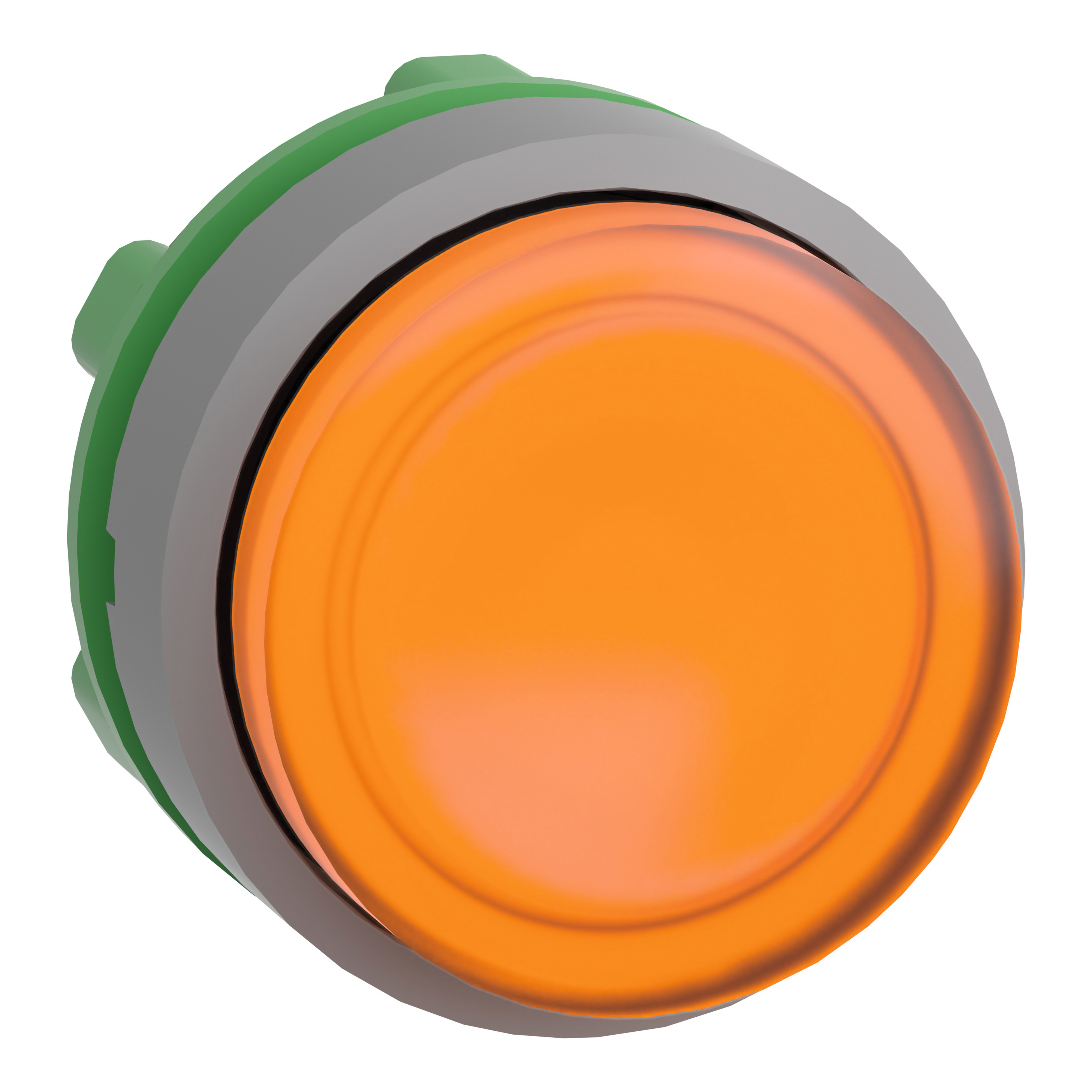 SCHNEIDER ELECTRIC - Testa pulsante luminoso arancio ghiera grigia- per LED universale - Ø22 ZB5AH53C0