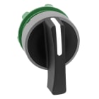SCHNEIDER ELECTRIC - Testa selettore, Harmony XB5, plastica, nero, 22mm, leva lunga, 3 posizioni, con ritorno da destra al centro, ghiera grigia