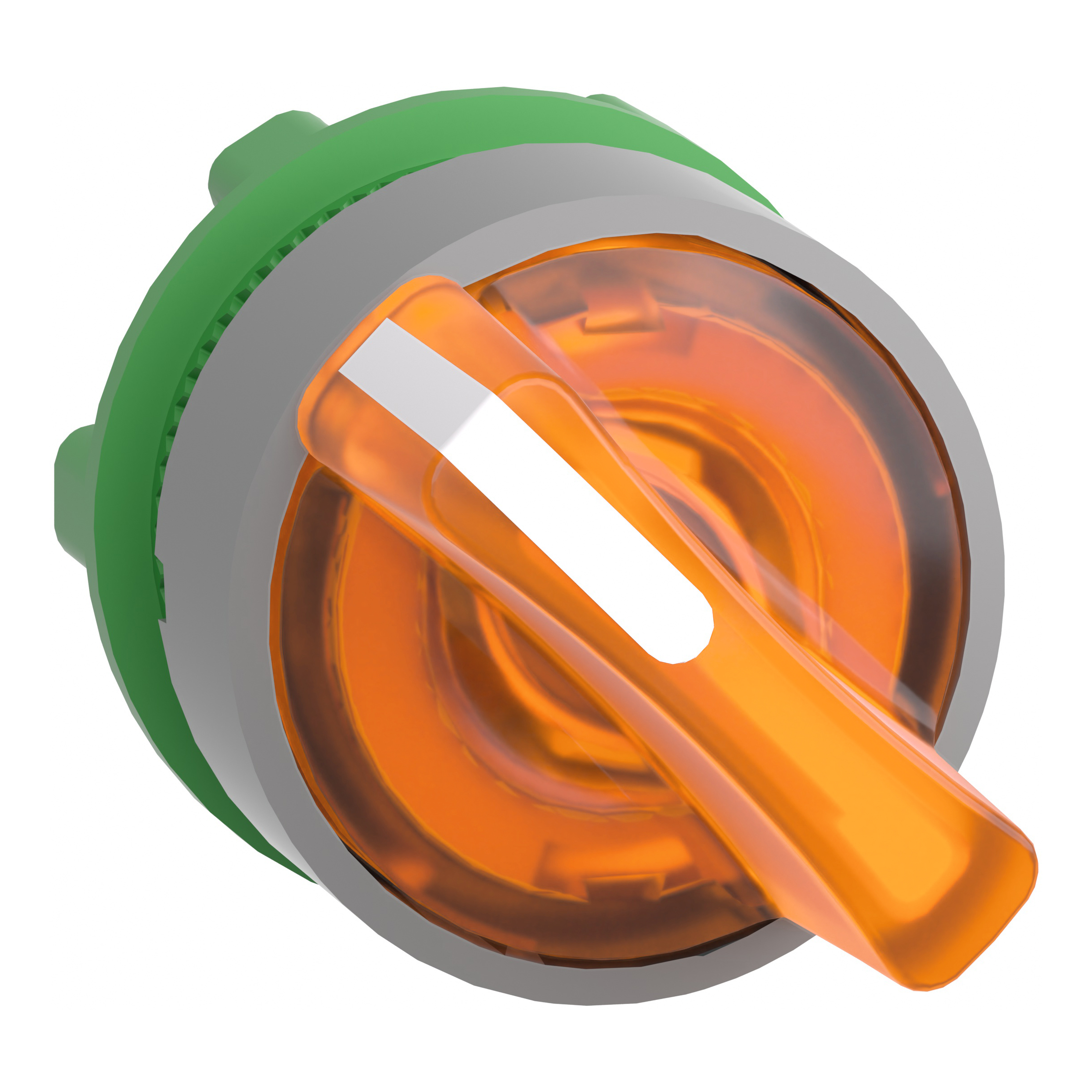 SCHNEIDER ELECTRIC - Testa selettore luminoso arancione -2 pos- ghiera grigia- per LED universale- Ø22 ZB5AK1253C0