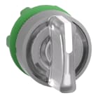 SCHNEIDER ELECTRIC - Testa selettore luminoso, Harmony XB5, plastica, leva bianca, 22mm, per LED universale, 3 posizioni fisse,ghiera grigia ZB5AK1313C0