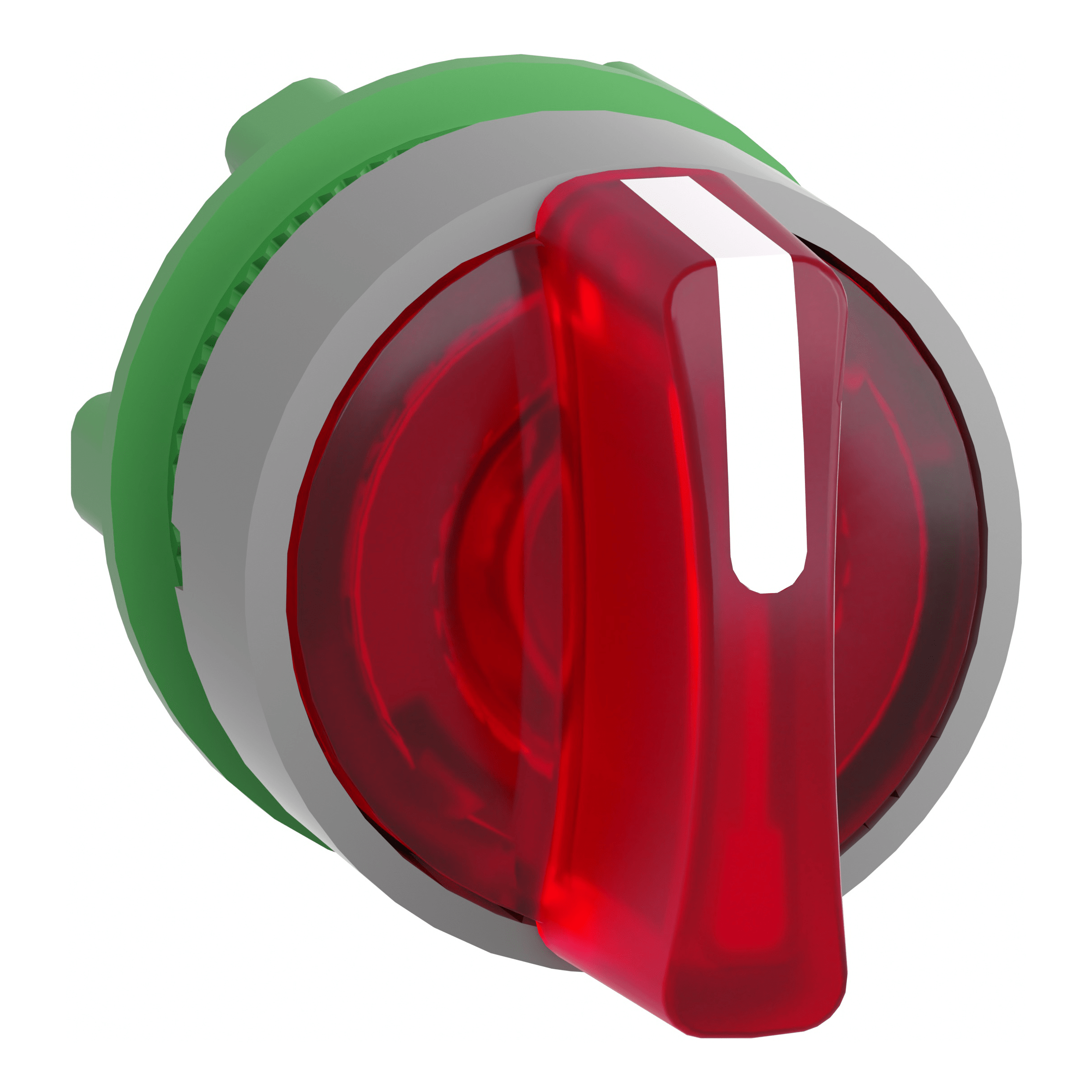 SCHNEIDER ELECTRIC - Testa selettore luminoso rosso ghiera grigia- per LED universale- Ø22