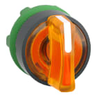 SCHNEIDER ELECTRIC - Testa selettore luminoso, Harmony XB5, plastica, leva arancione, 22mm, per LED universale, 3 posizioni fisse