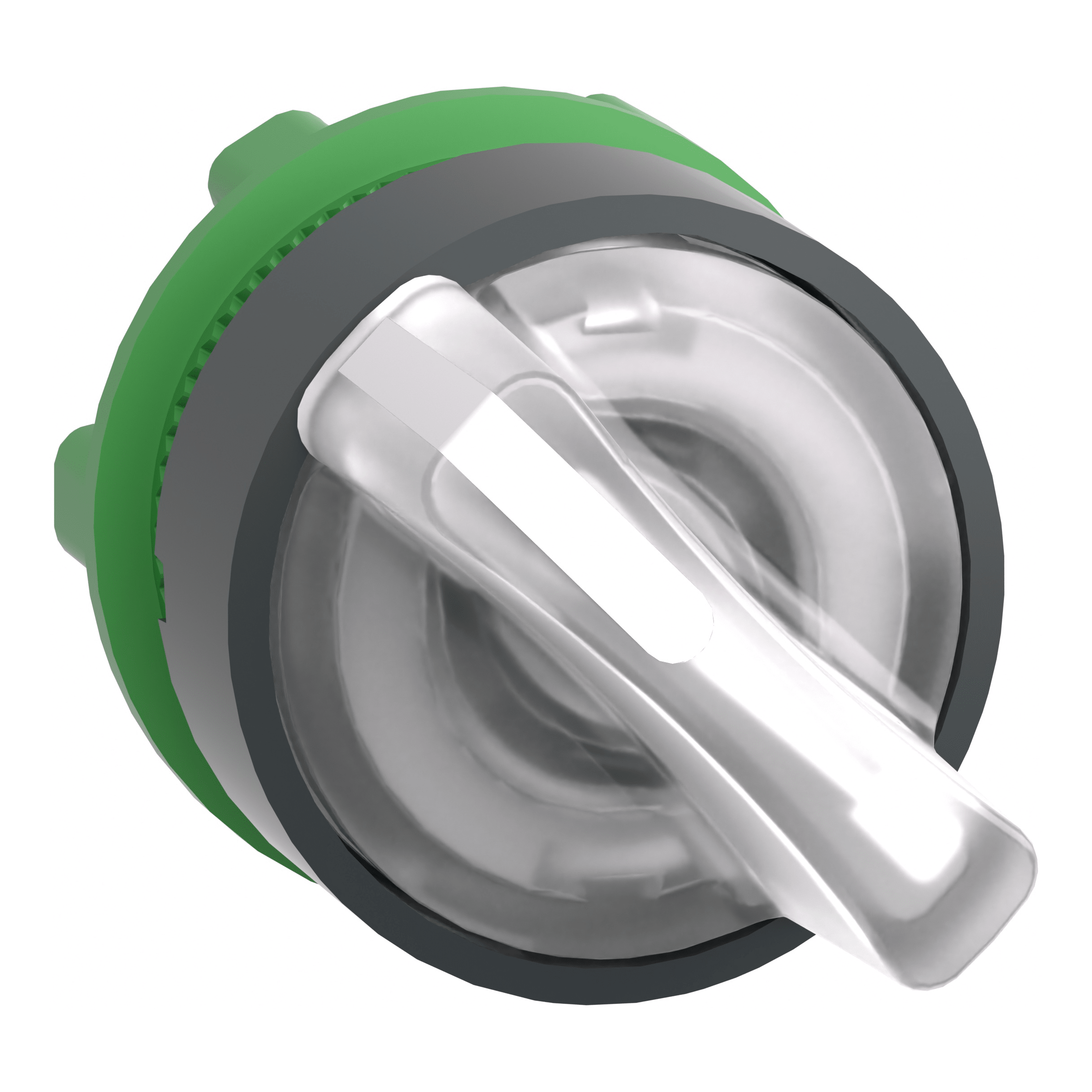 SCHNEIDER ELECTRIC - Testa selettore luminoso, Harmony XB5, plastica, leva bianca, 22mm, per LED universale, 2 posizioni con ritorno ZB5AK1413