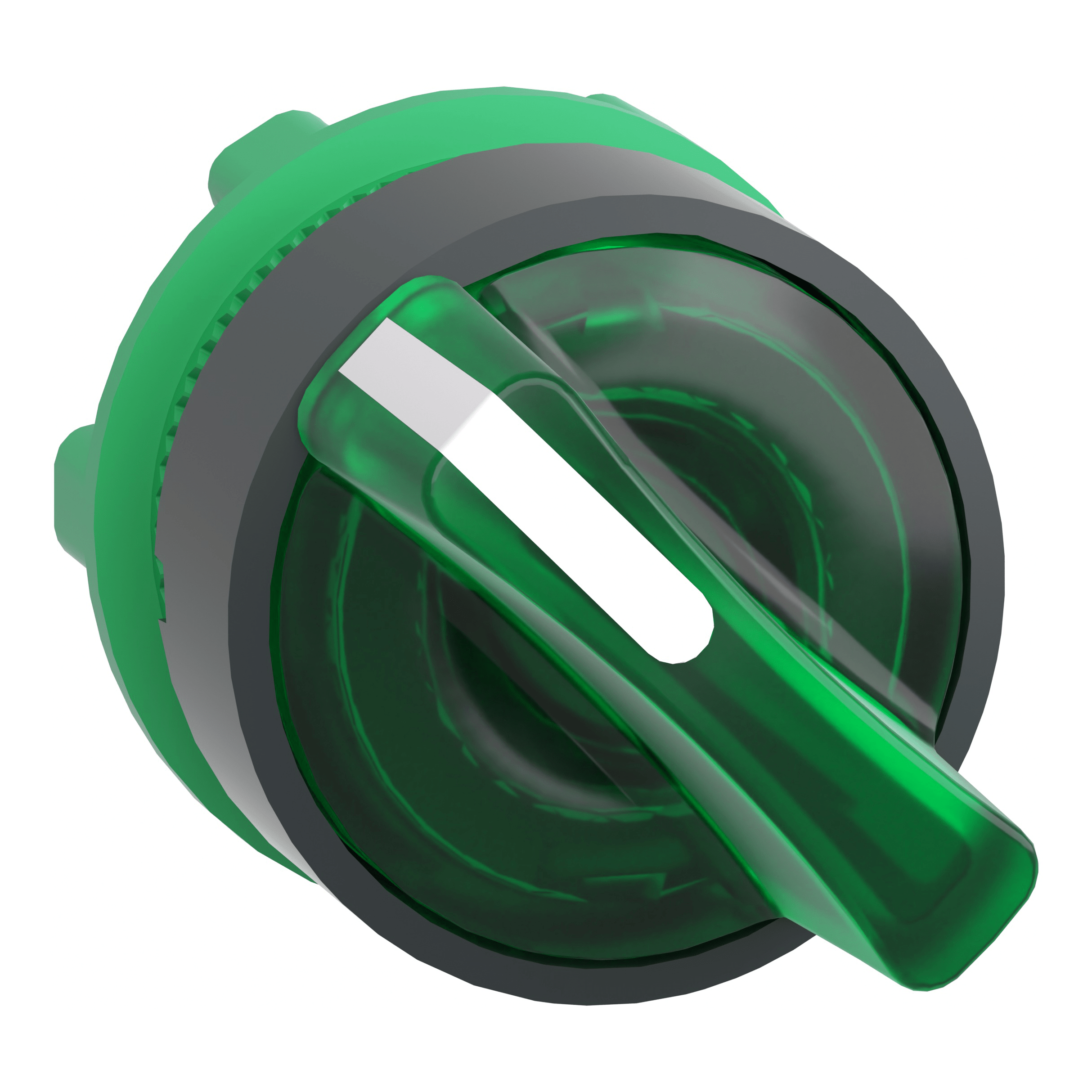 SCHNEIDER ELECTRIC - Testa selettore luminoso, Harmony XB5, plastica, leva verde, 22mm, per LED universale, 2 posizioni con ritorno